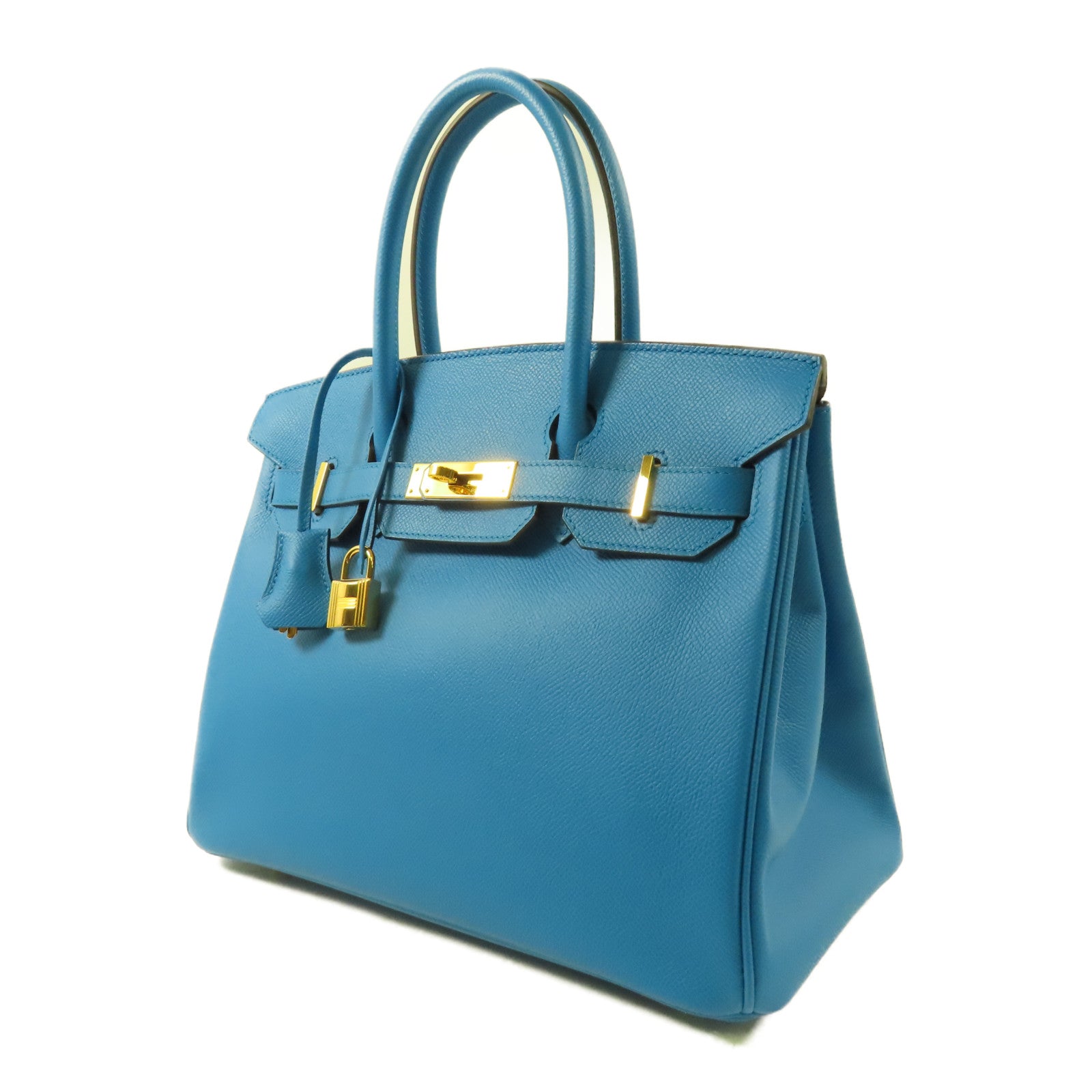 HERMES 【激減優惠】Epsom皮革Birkin 30金扣手挽袋Blue Zanzibar