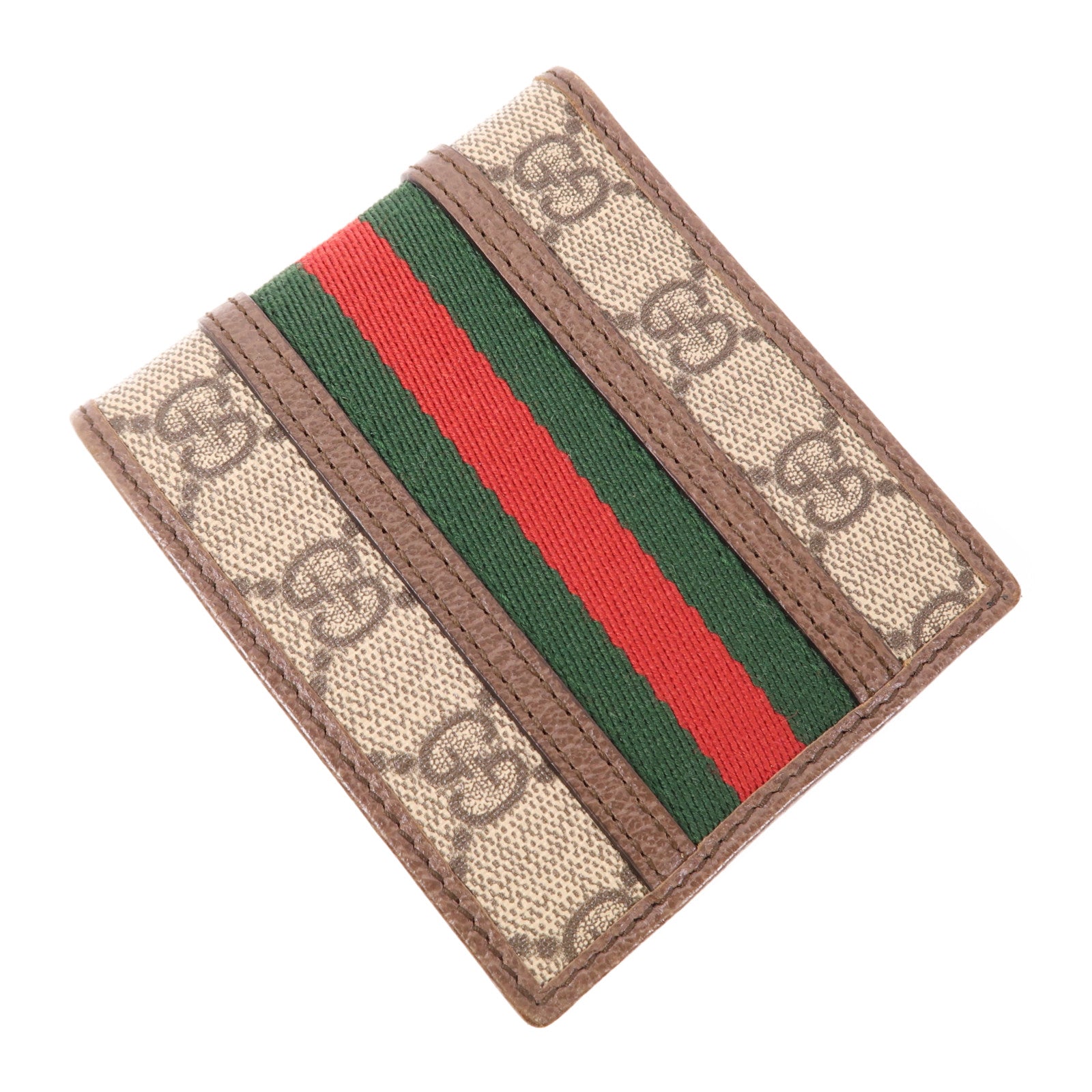 GUCCI 塗層帆布Wallet金扣錢包