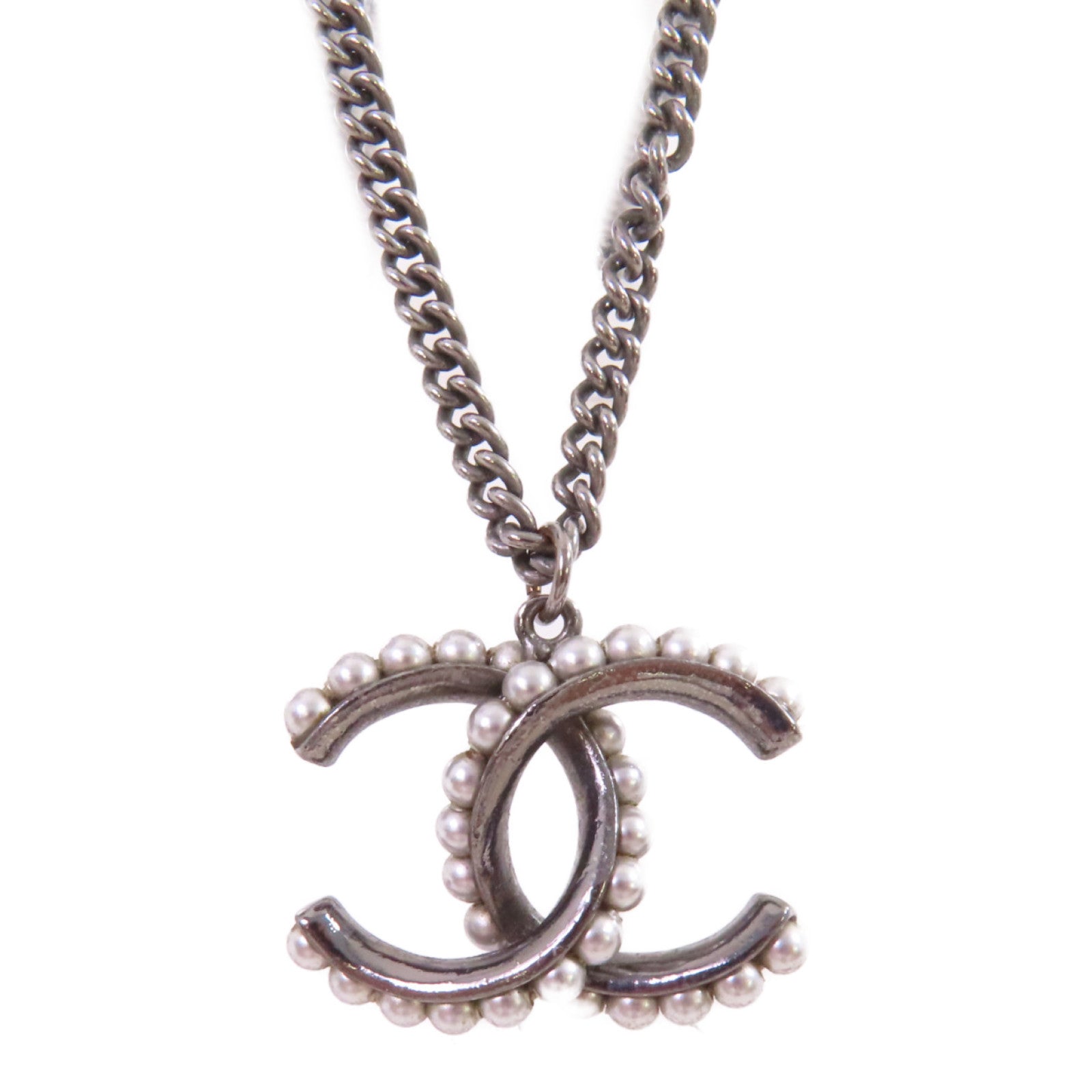 CHANEL 仿珍珠/金屬CC Necklace項鏈