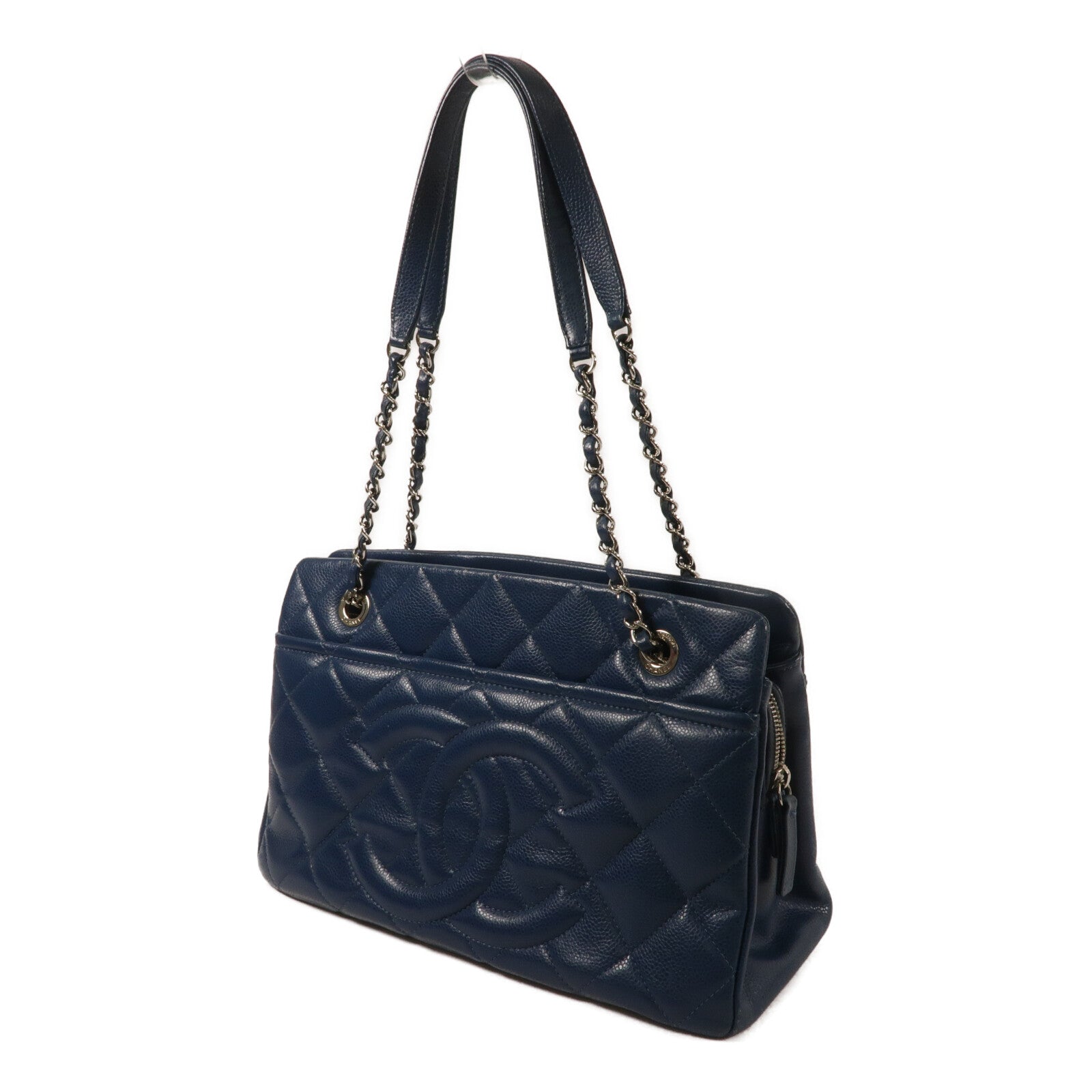 CHANEL 牛皮皮革Timeless CC Tote鏈帶肩背袋