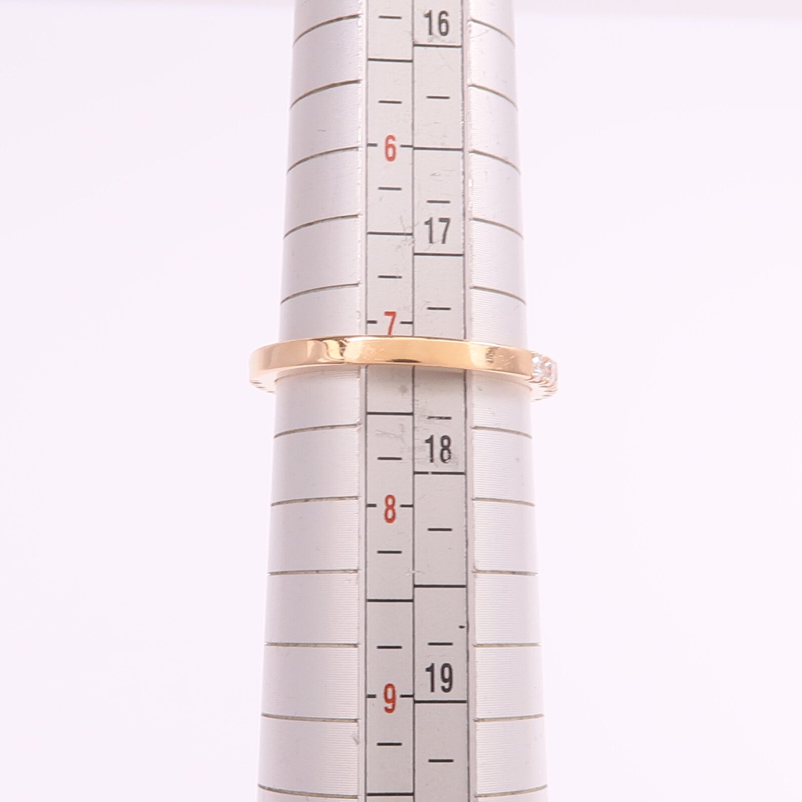 HERMES 18K玫瑰金Finesse Ring鑽石戒指Hermes#55/US#7.25