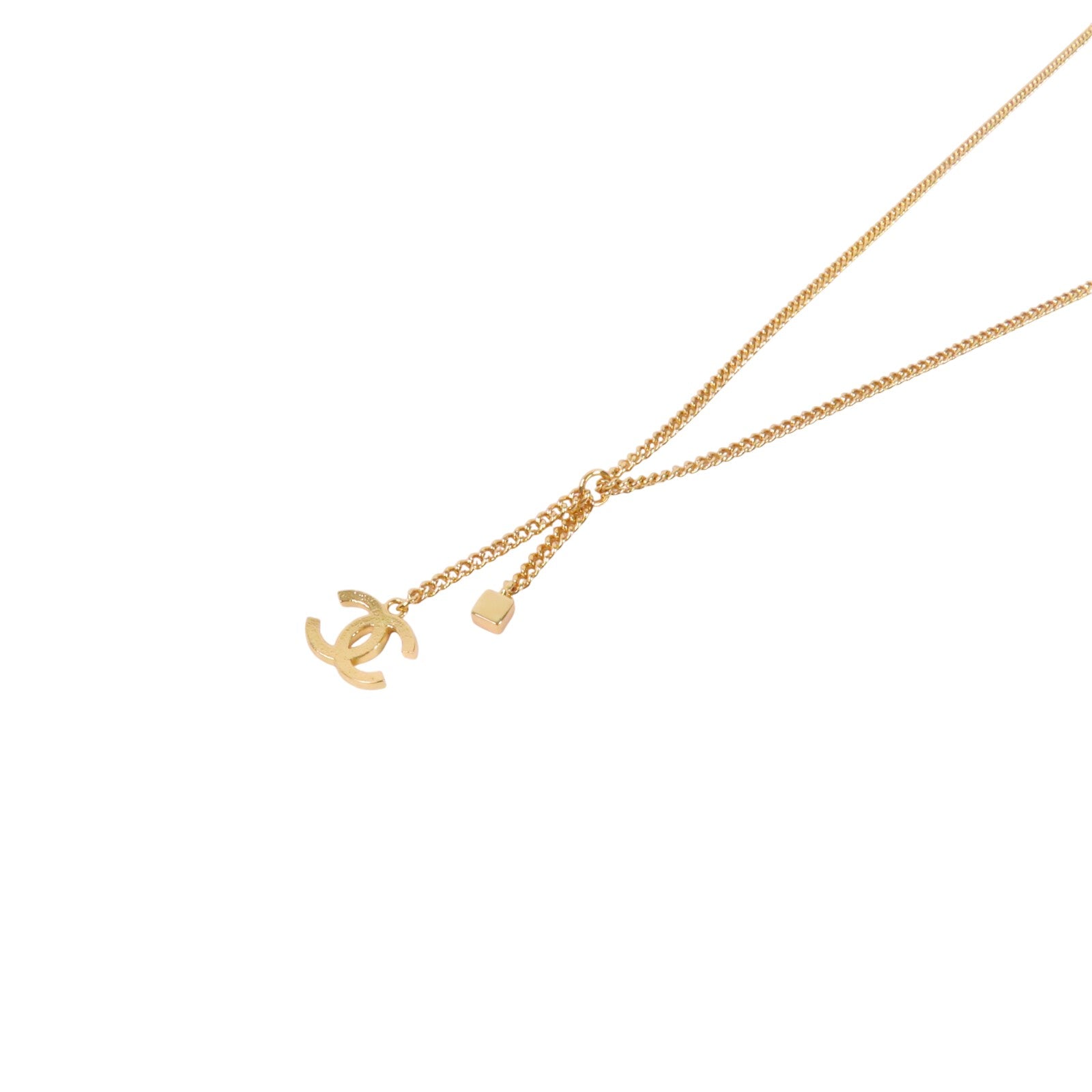 CHANEL 金屬/水鑽Necklace金扣項鏈