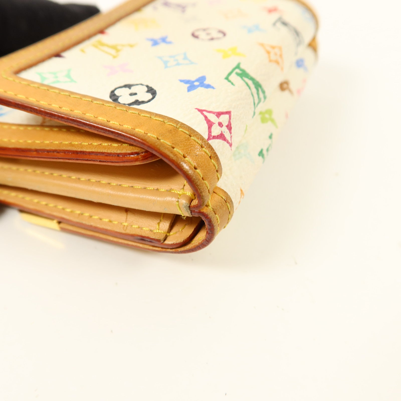 LOUIS VUITTON Monogram Multicolore Porte Monnaie Billet Carte Credit Wallet錢包