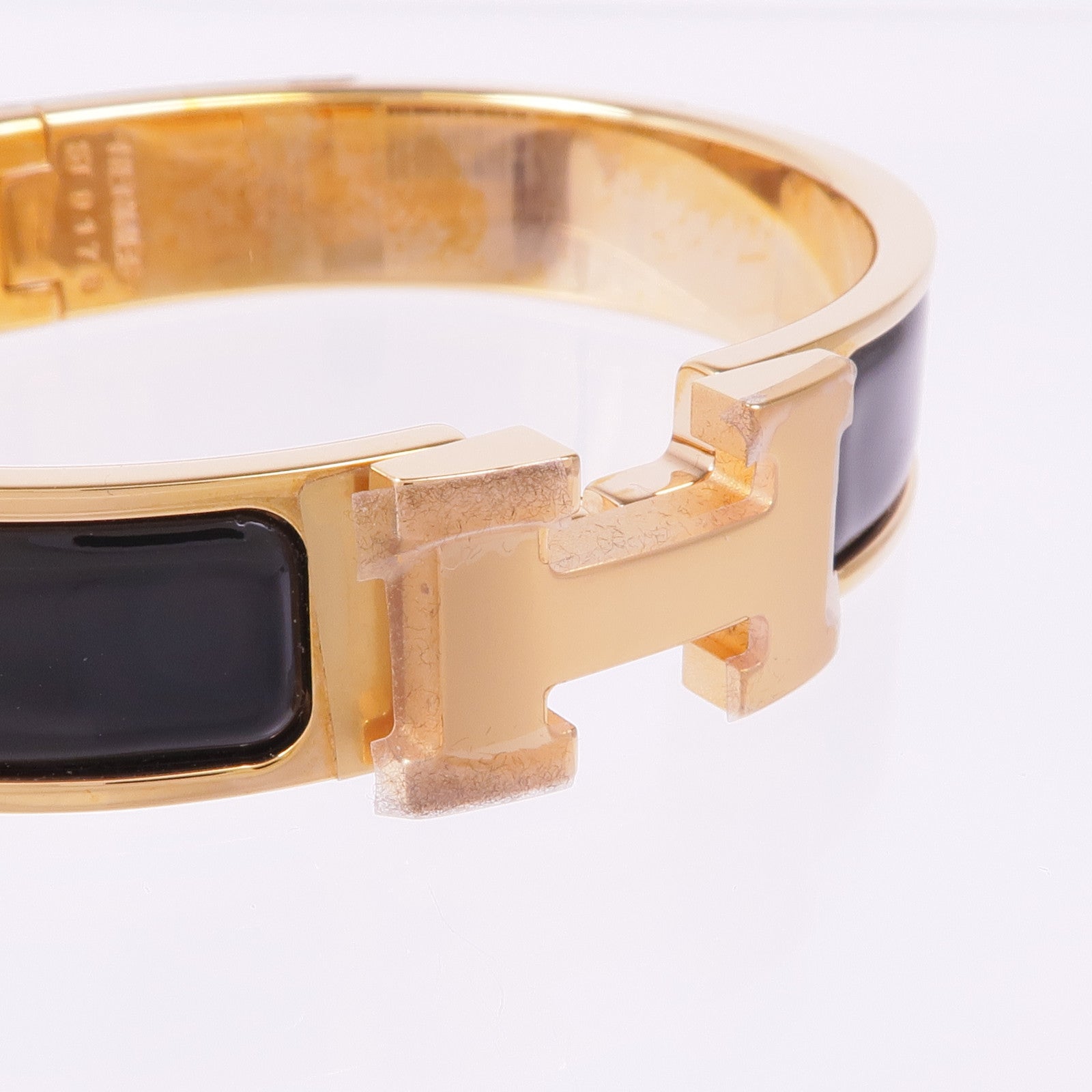 HERMES 金屬/琺瑯Clic H金扣手鐲