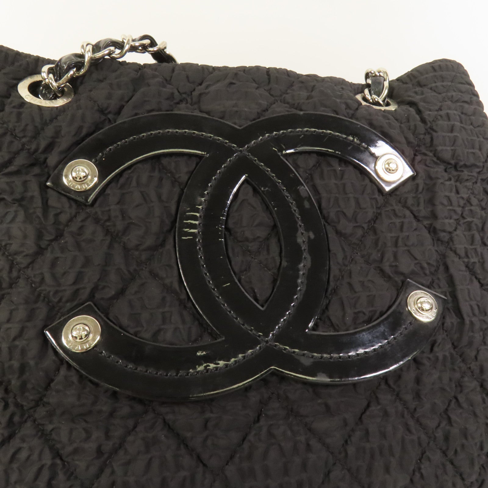 CHANEL 尼龍Pre-Owned 2009 CC銀扣手挽袋