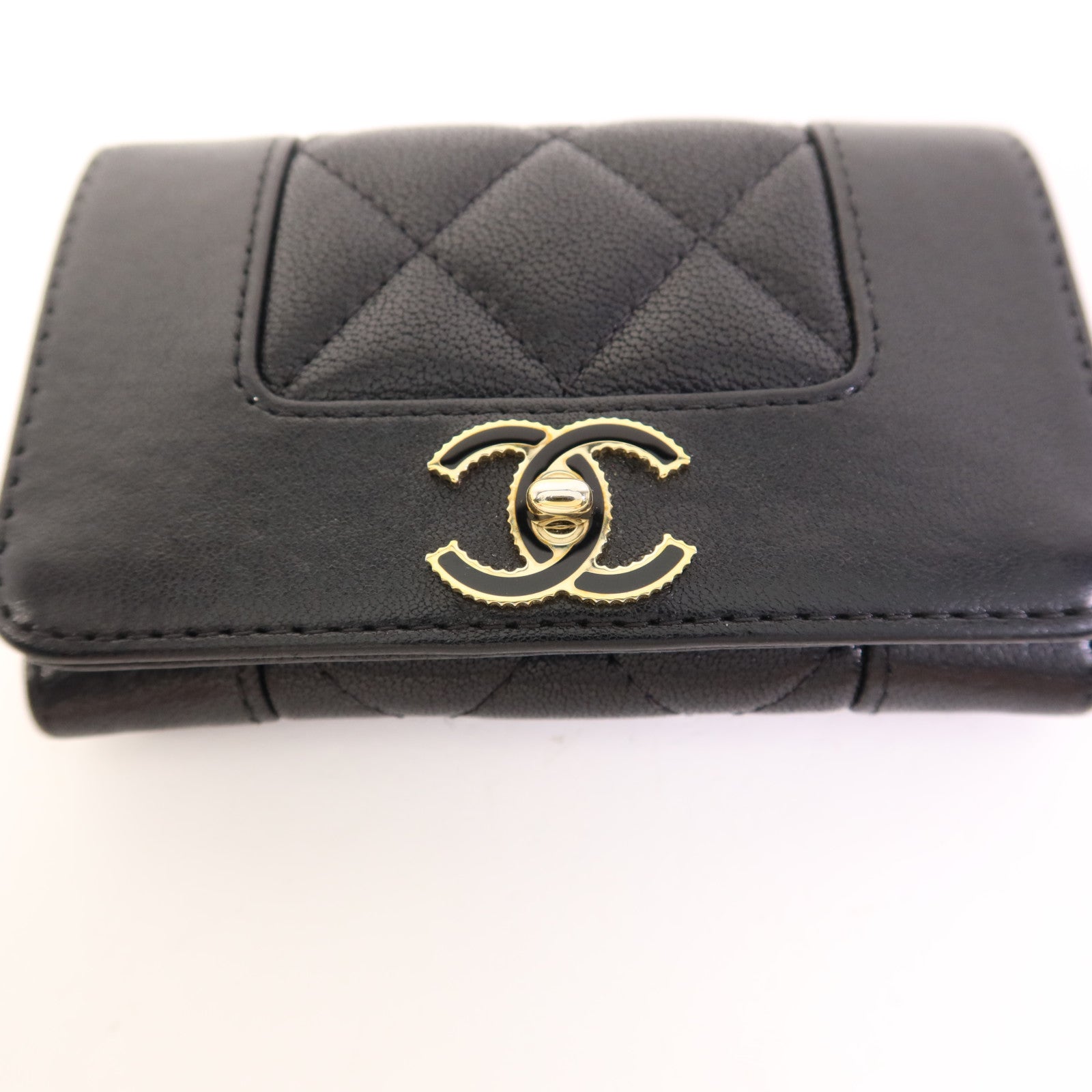 CHANEL 羊皮皮革Card Case金扣卡片套