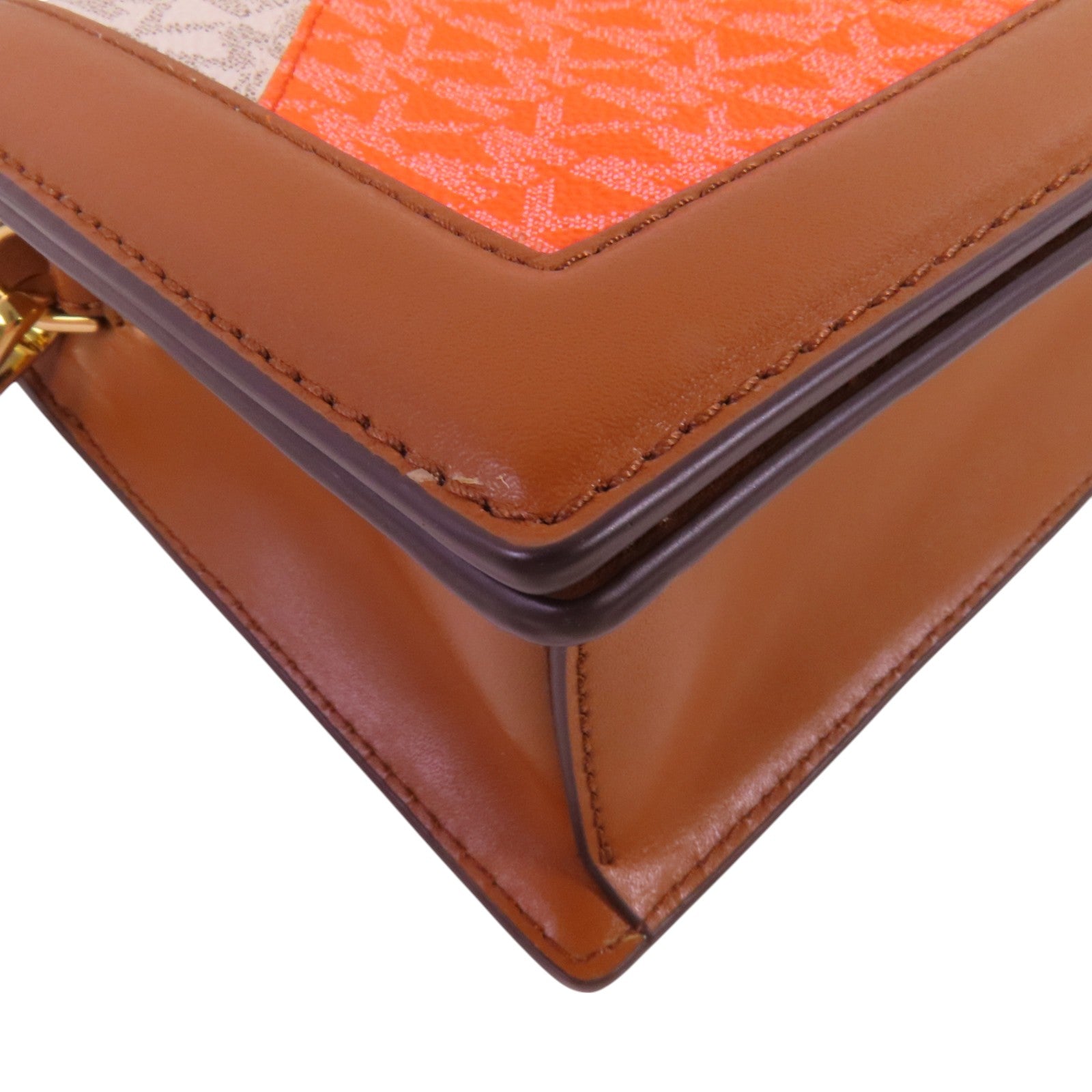 Michael Kors 塗層帆布Shoulder Bag金扣鏈帶肩背袋