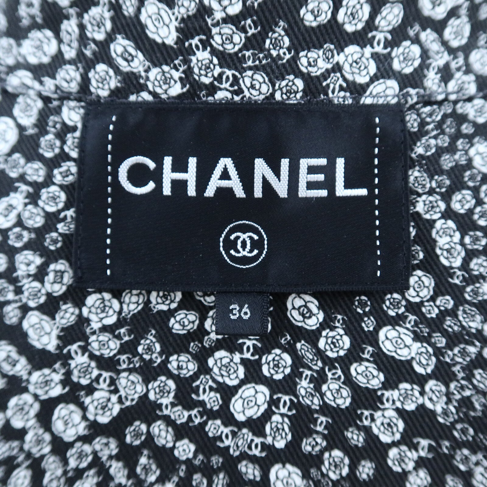 CHANEL Cotton Camellia Coco Button Blouson Jacket外套