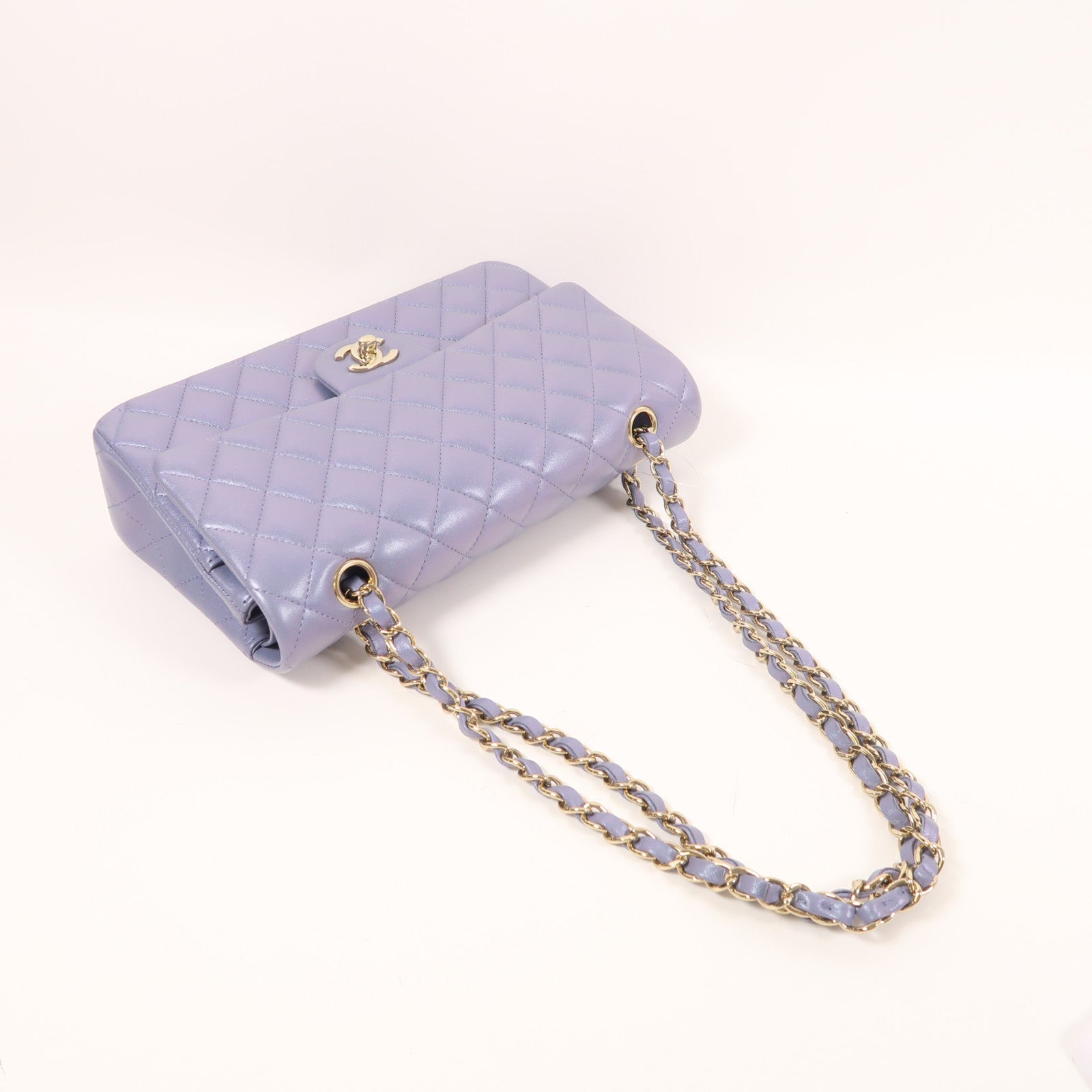 CHANEL 羊皮皮革Classic 25金扣鏈帶肩背袋