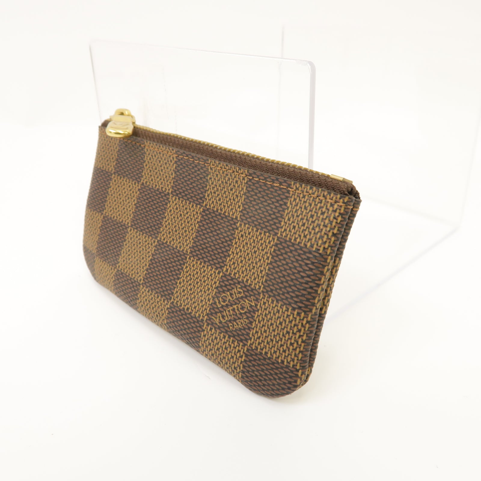 LOUIS VUITTON Damier Key & Coin Pouch金扣鑰匙零錢包啡色