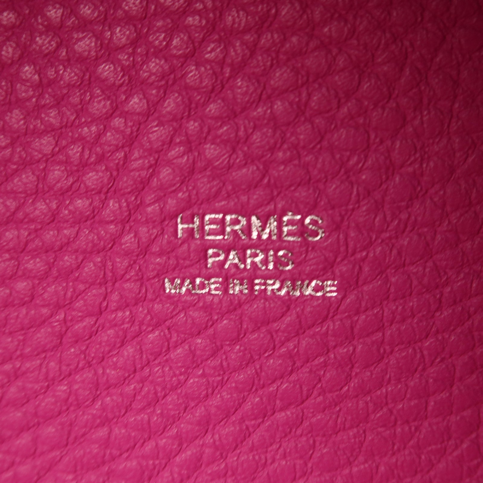 HERMES Clemence皮革Picotin MM銀扣手挽袋Magnolia