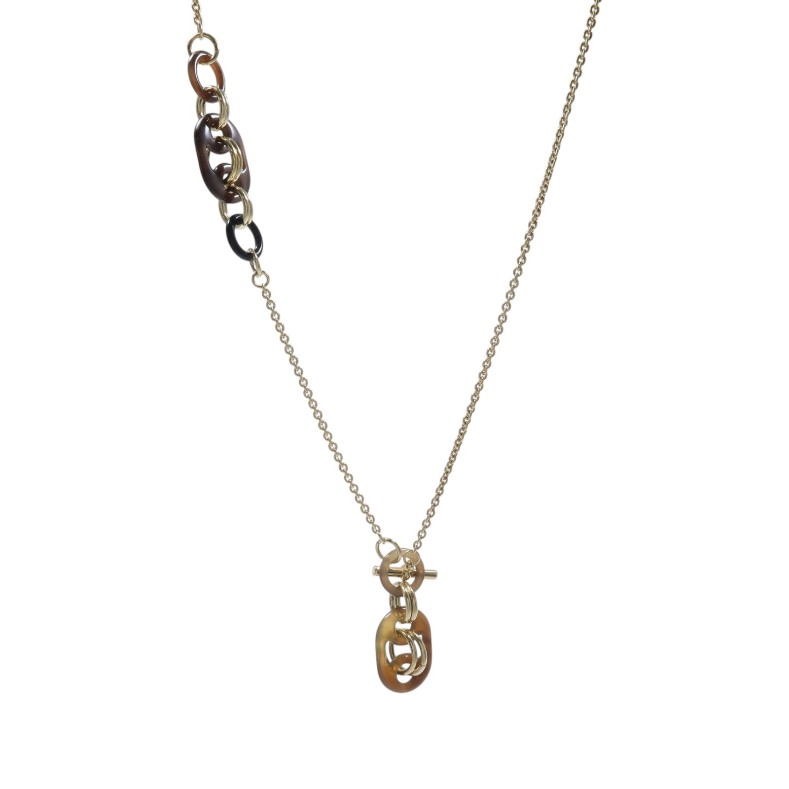 HERMES 水牛角/金屬Eurydice Pendant Small項鍊
