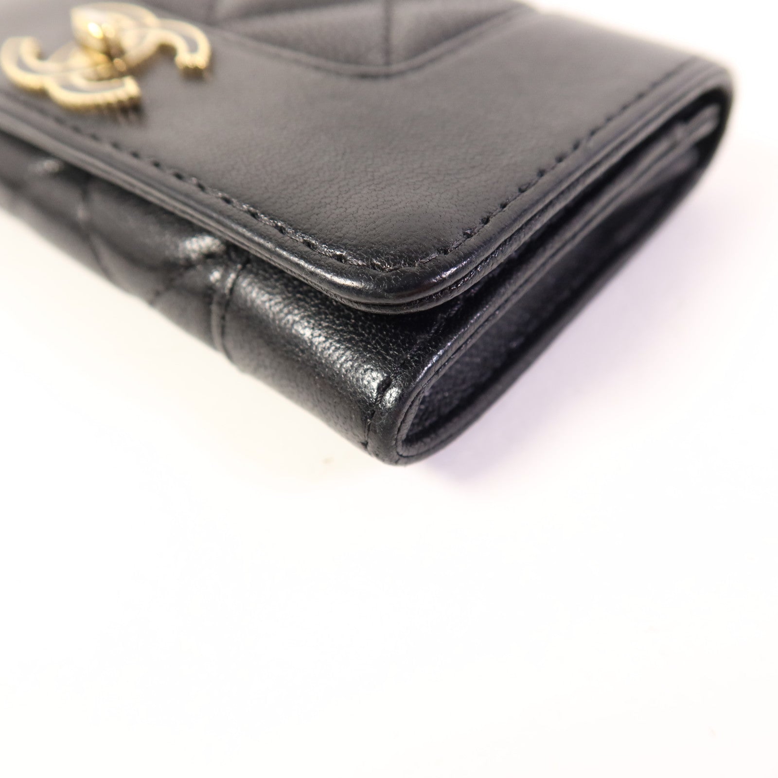 CHANEL 羊皮皮革Card Case金扣卡片套