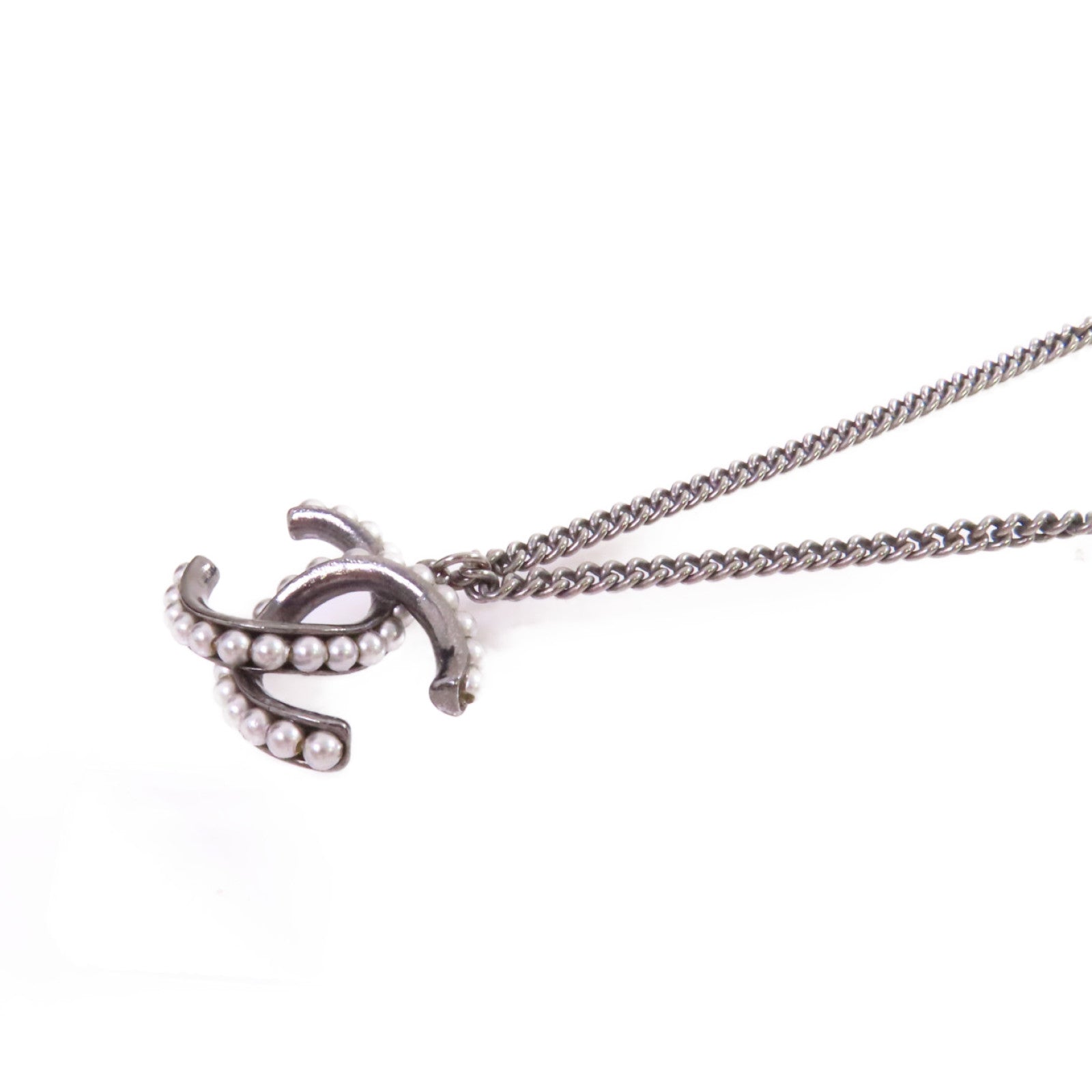CHANEL 仿珍珠/金屬CC Necklace項鏈