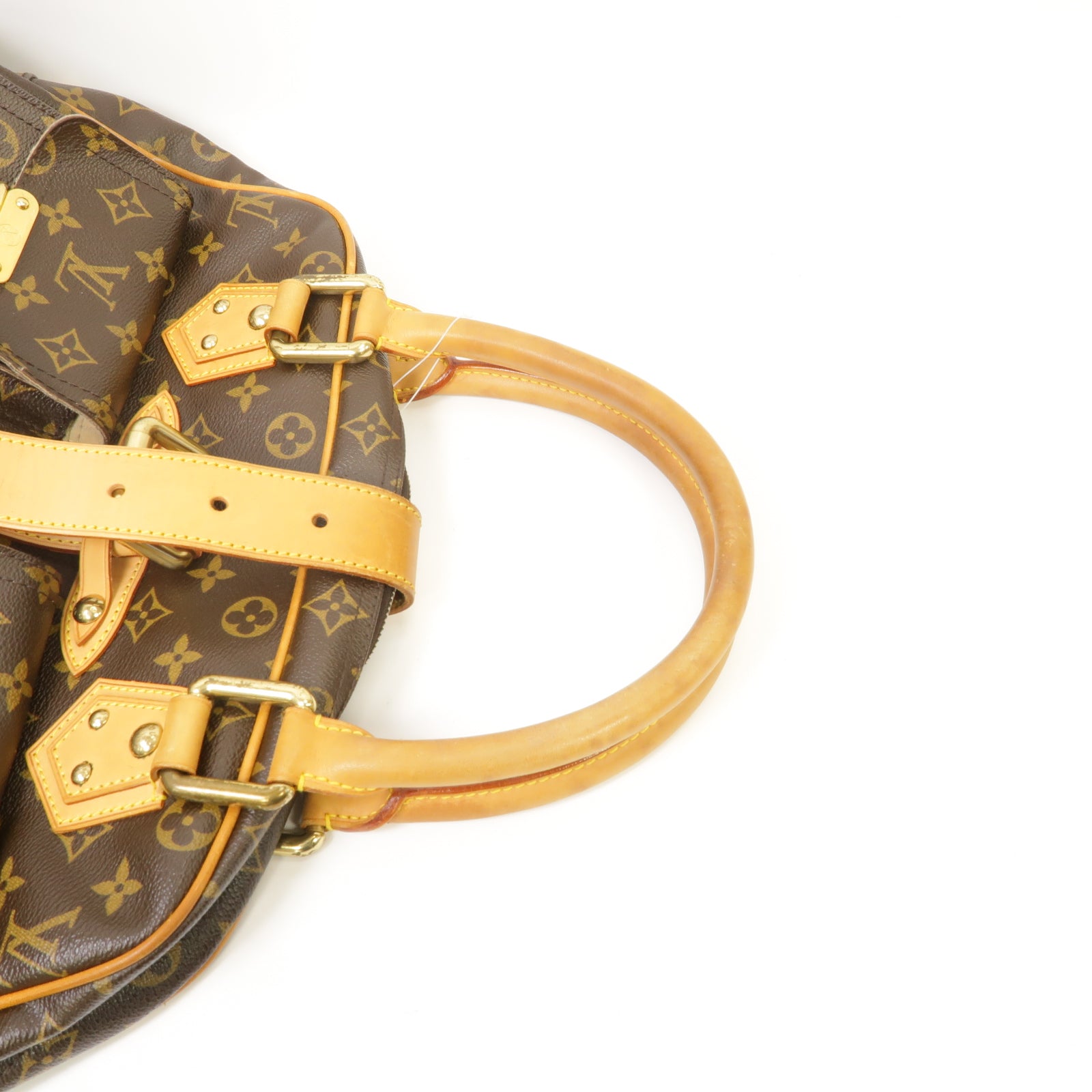 LOUIS VUITTON 【激減優惠】Monogram Manhattan GM金扣肩背袋棕色