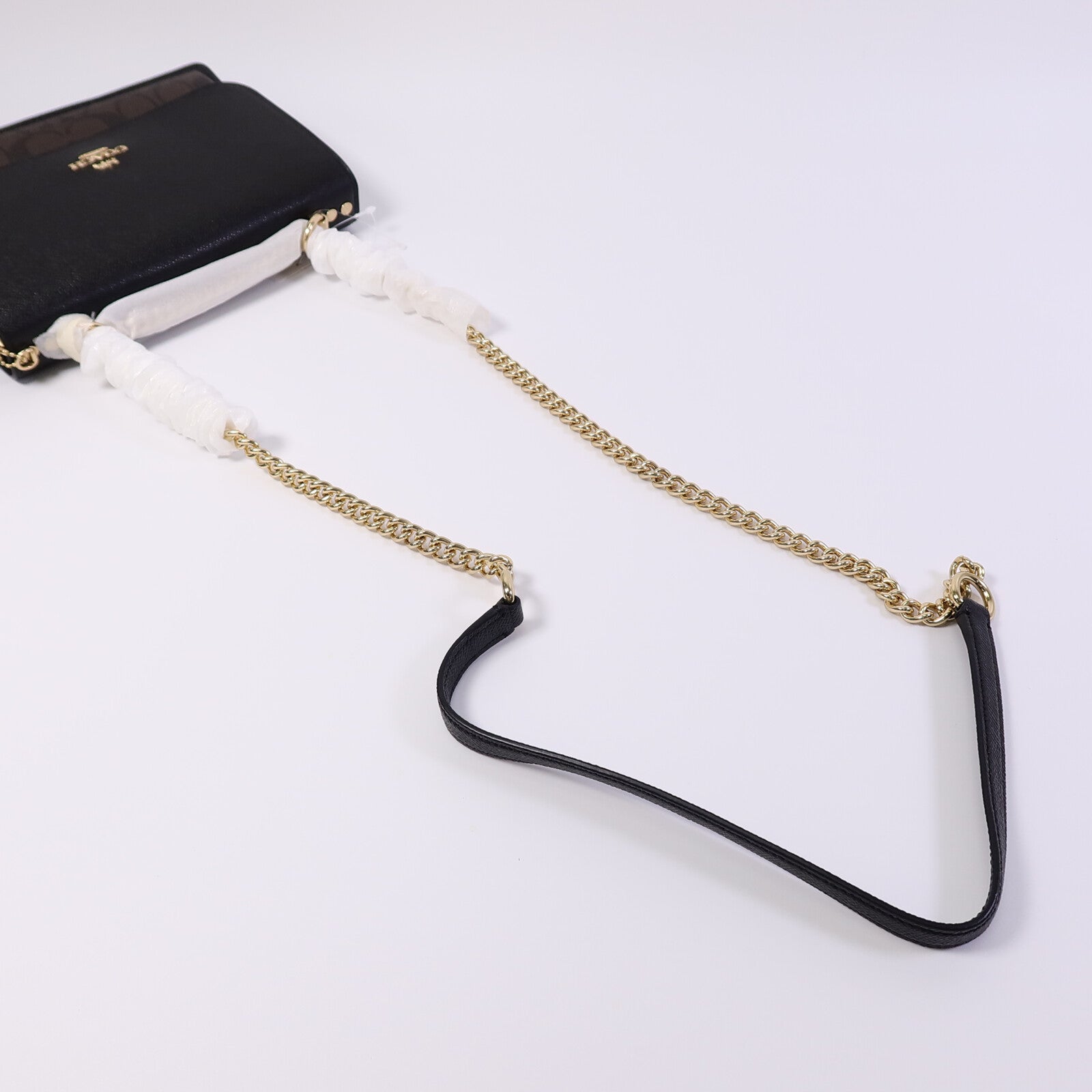 COACH 牛皮皮革Chain Shoulder Bag鏈帶肩背袋