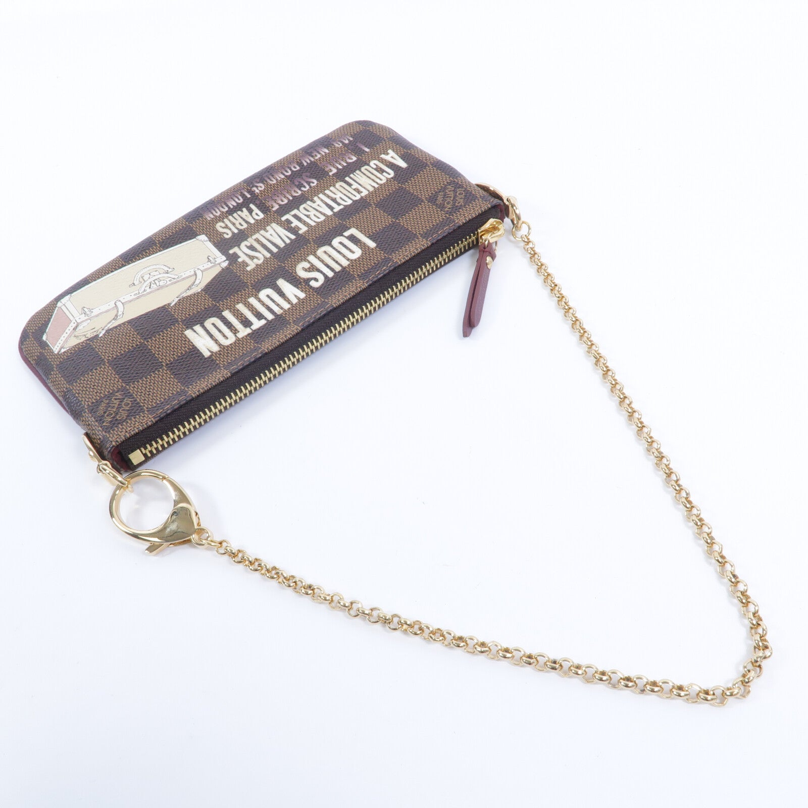 LOUIS VUITTON Damier Pochette Mila MM鏈帶肩背袋