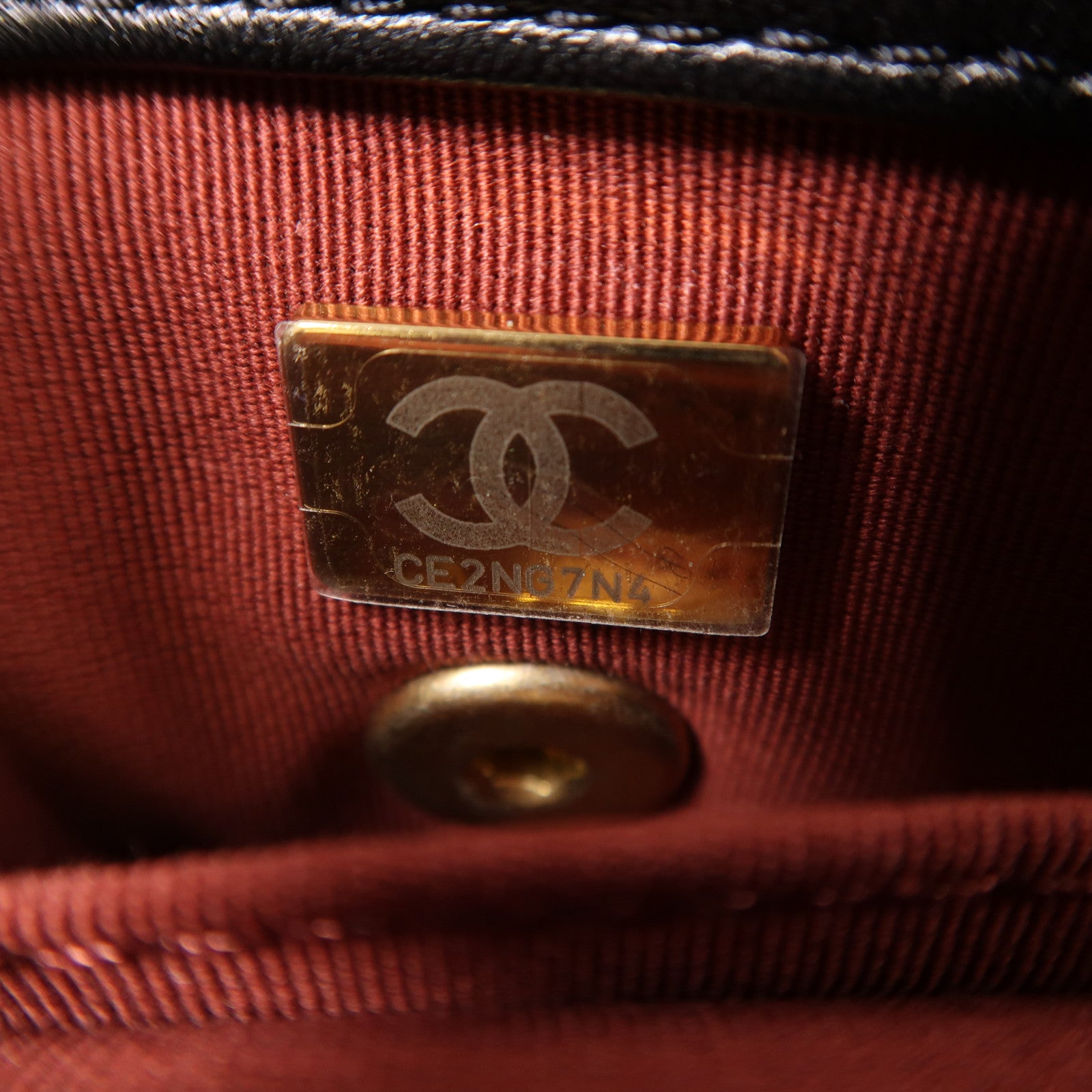 CHANEL 牛皮皮革Chain Shoulder金扣鏈帶肩背袋