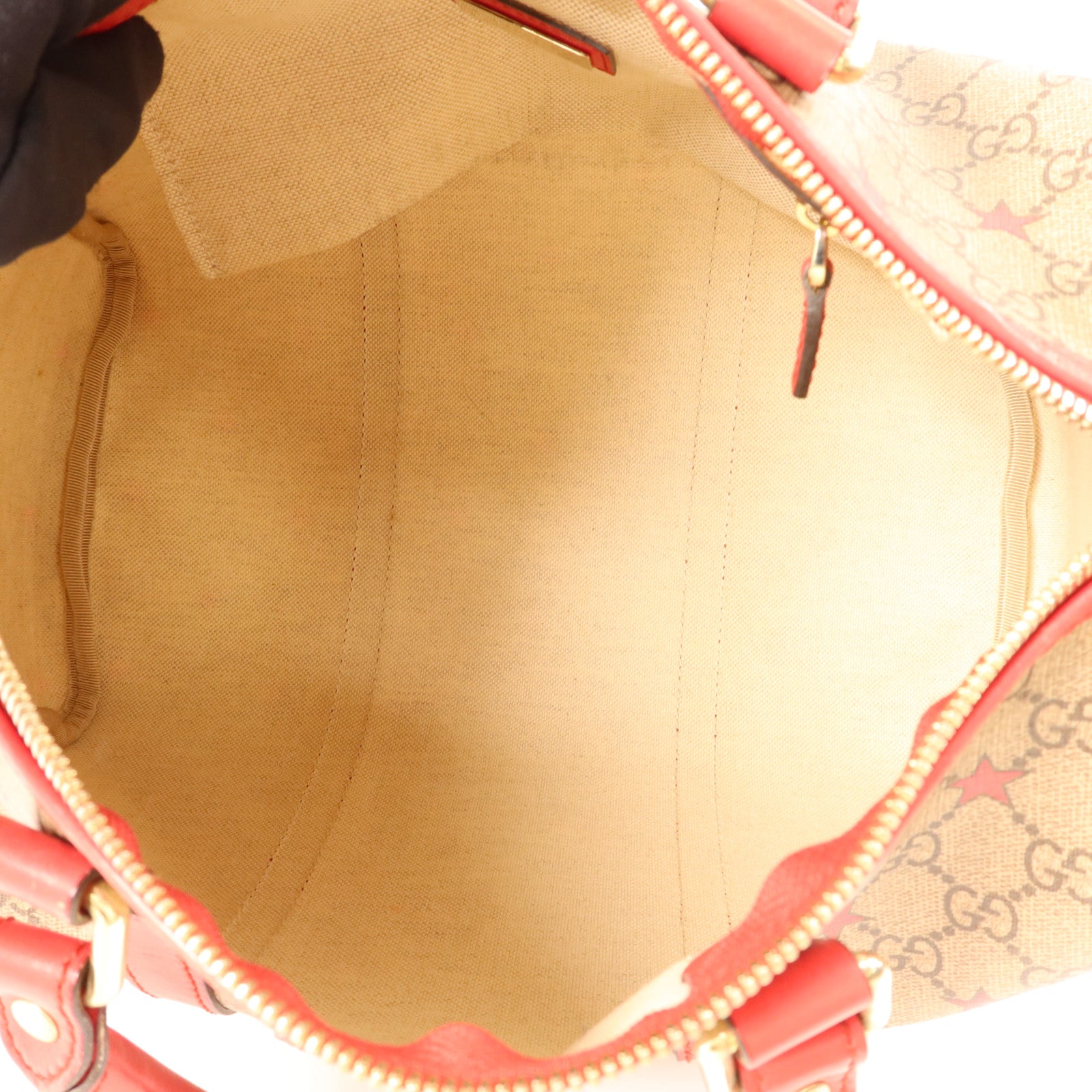 GUCCI 塗層帆布Boston Bag金扣手挽袋