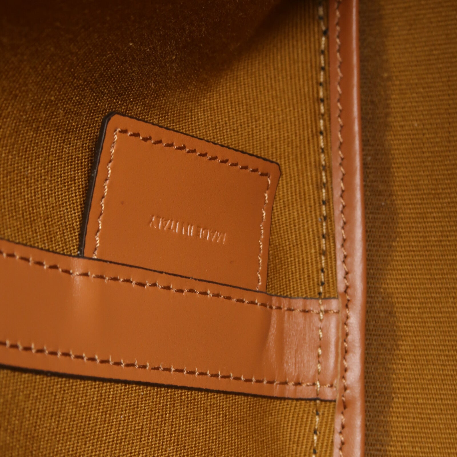 CELINE 塗層帆布/牛皮皮革Soft Shopper肩背袋