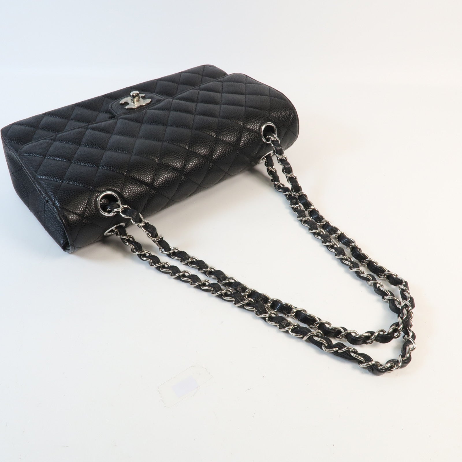 CHANEL 牛皮皮革Classic 25銀扣鏈帶肩背袋