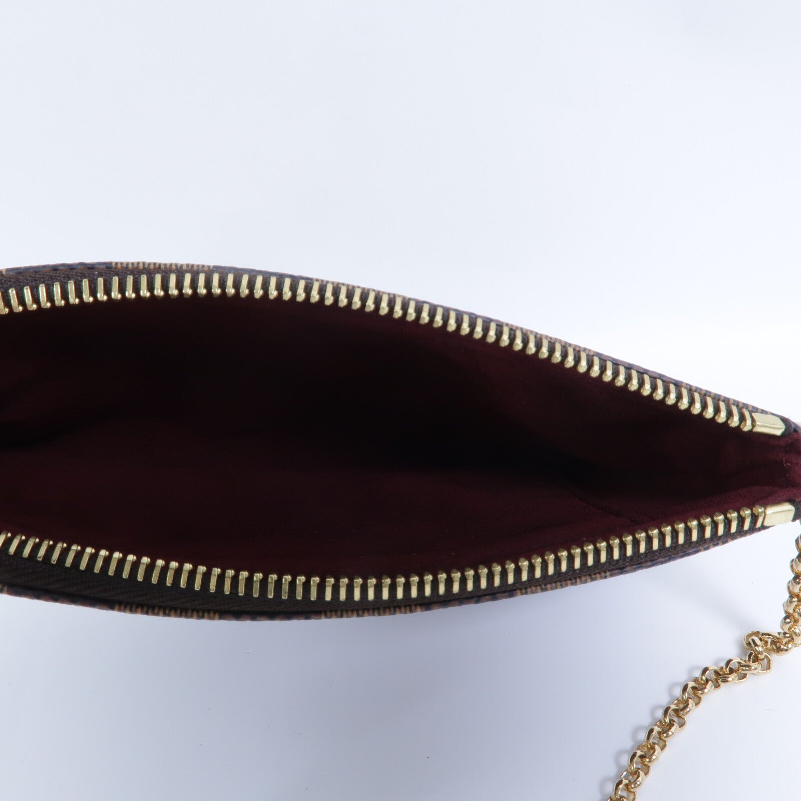 LOUIS VUITTON Damier Pochette Mila MM鏈帶肩背袋