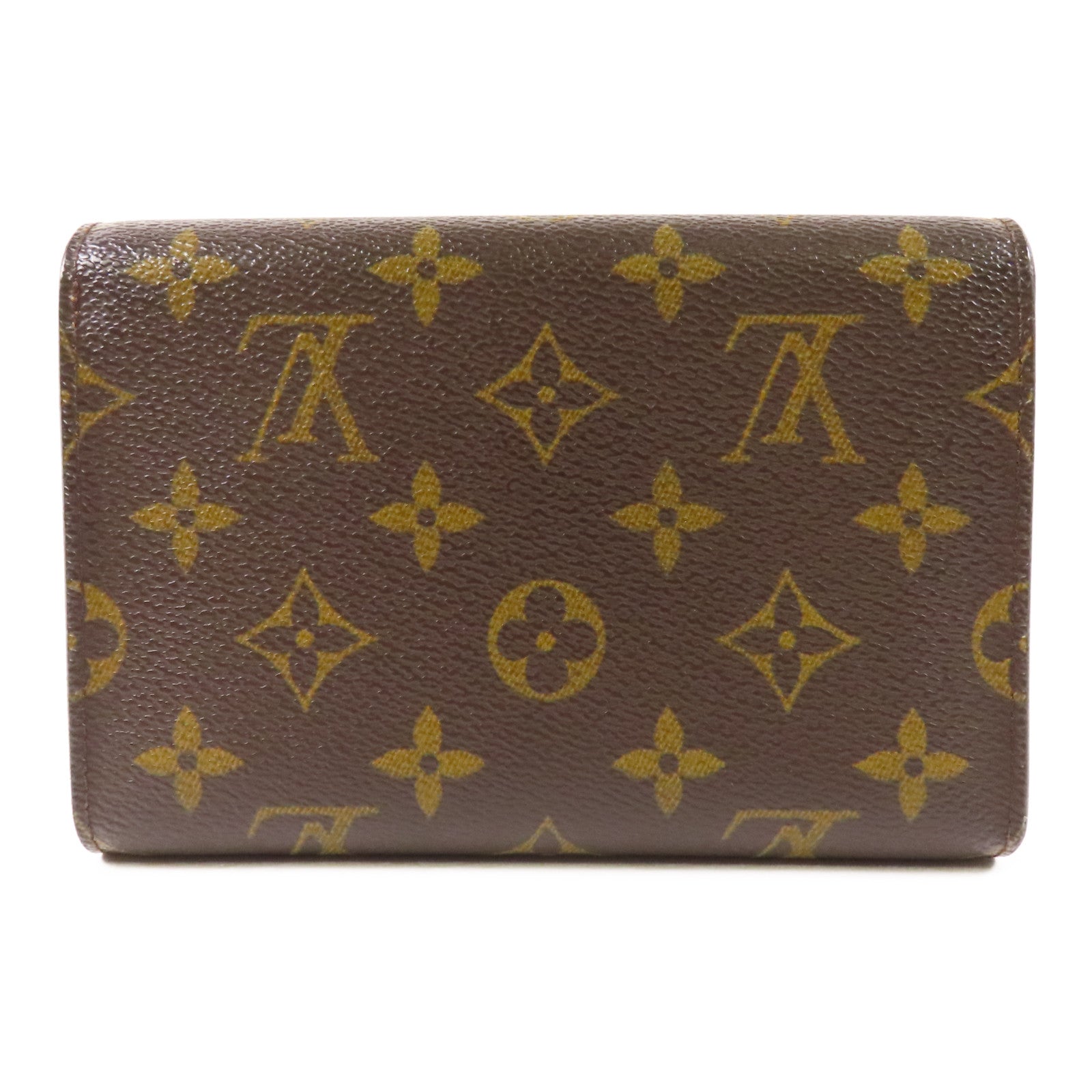 LOUIS VUITTON Monogram Porte Tresor Etui Papiers金扣錢包