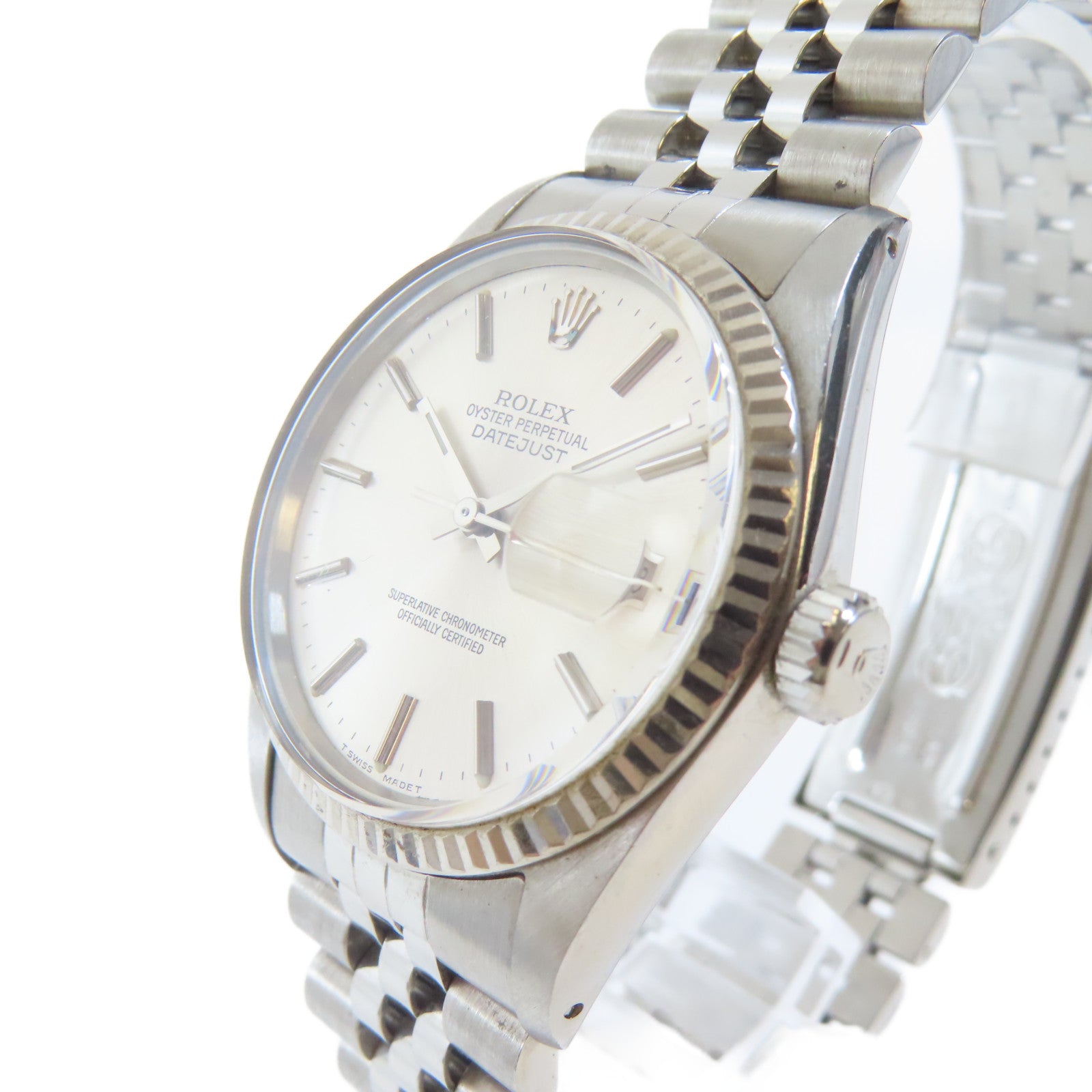 ROLEX Datejust不鏽鋼手錶自動機芯銀色#20cm