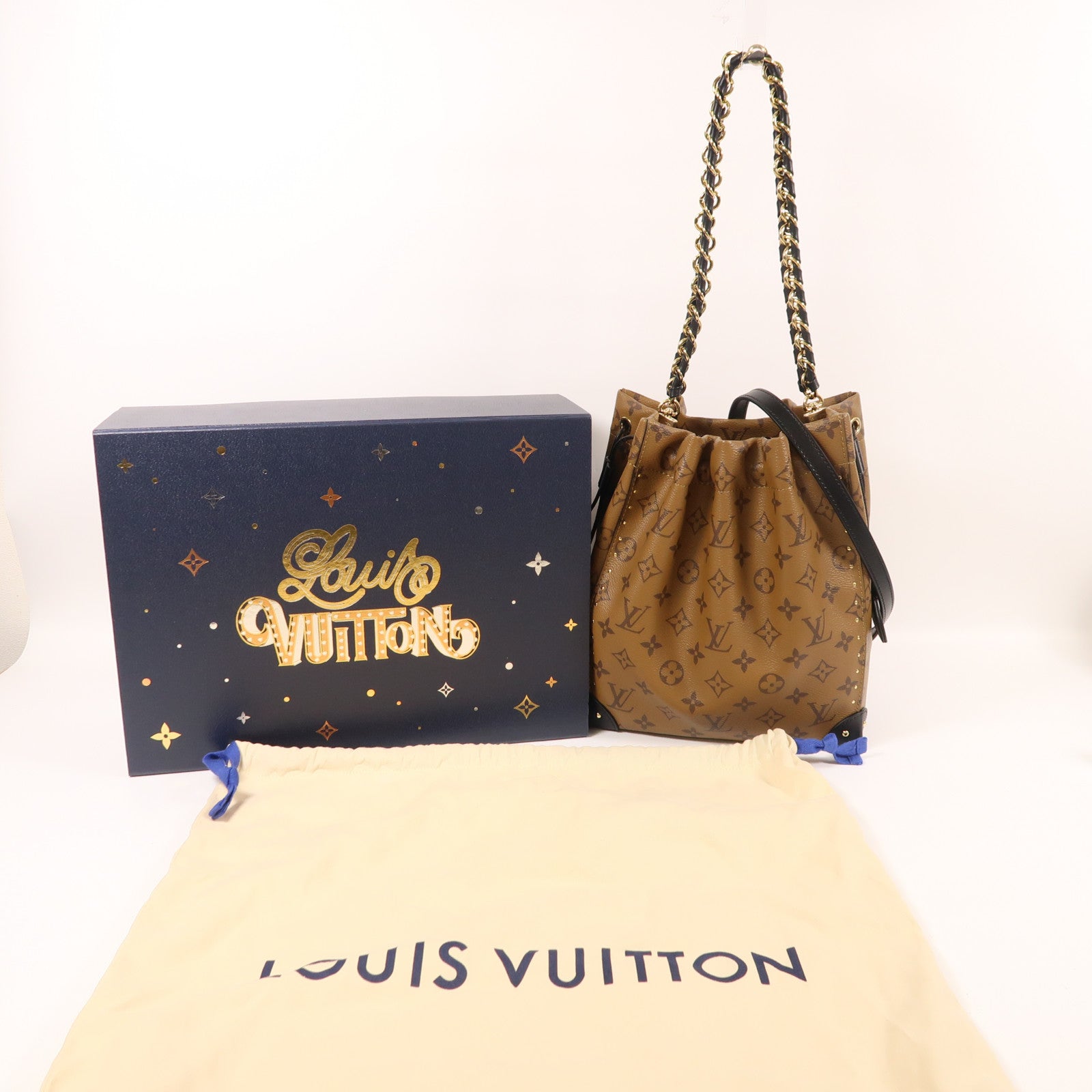 LOUIS VUITTON Monogram Reverse Noe Trunk PM手挽肩背兩用袋