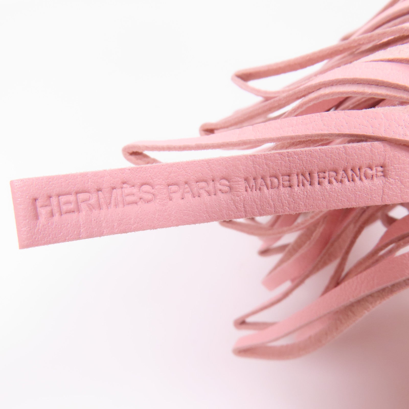 HERMES Swift皮革Carmen GM銀扣掛飾3Q Rose Sakura