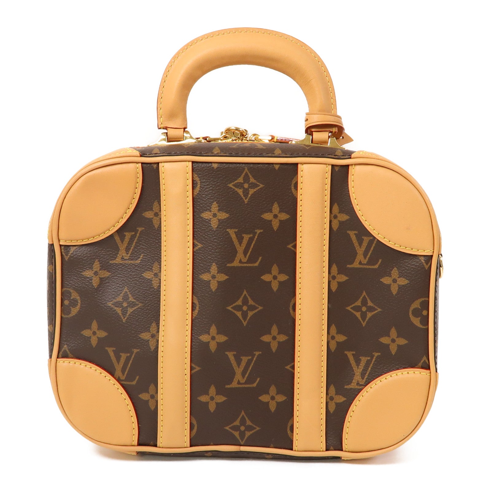 LOUIS VUITTON Monogram Valisette PM金扣手挽肩背兩用袋啡色