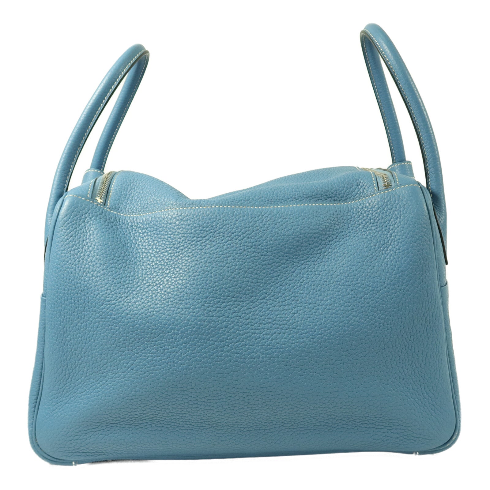 HERMES Clemence皮革Lindy 34手挽肩背兩用袋Blue Jeans