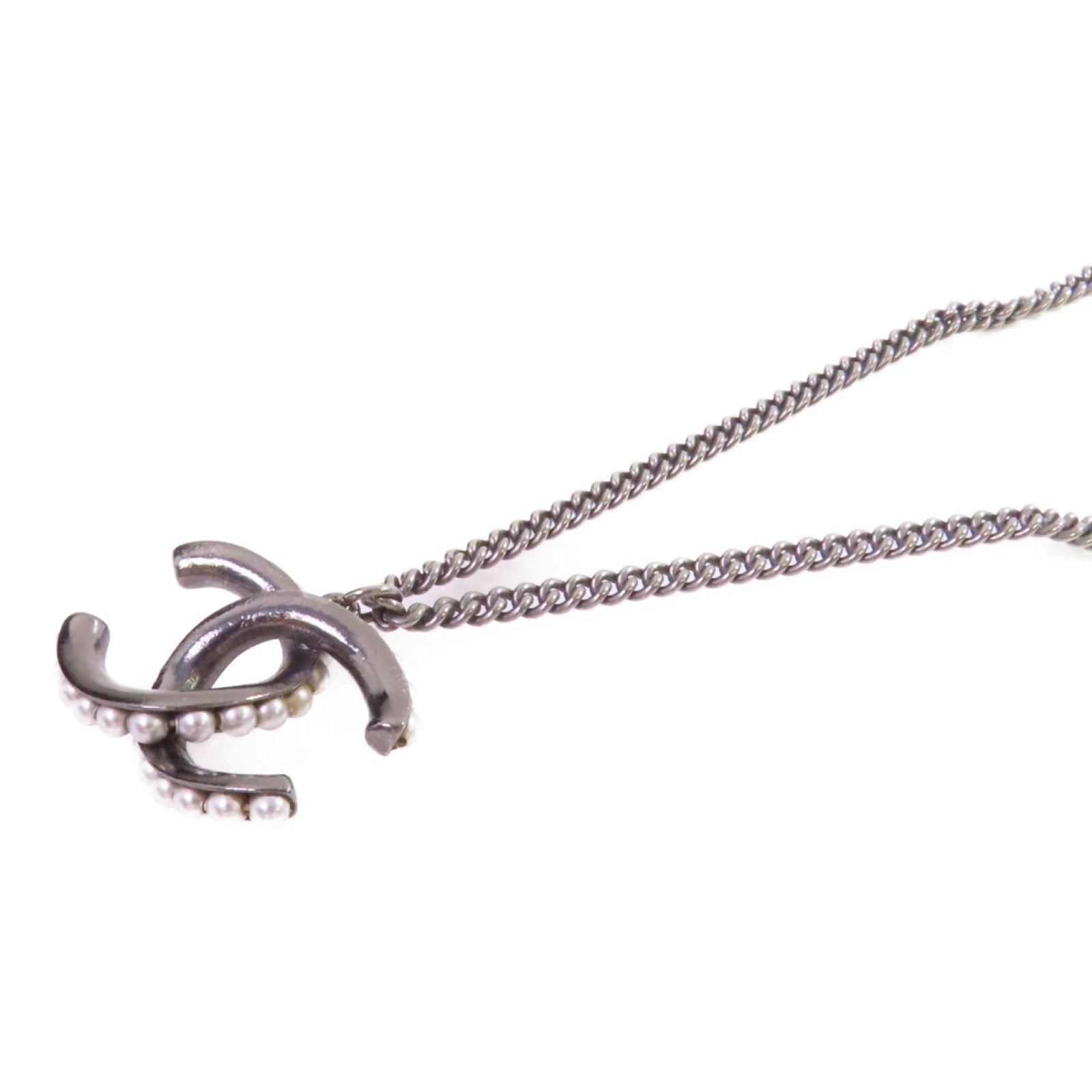 CHANEL 仿珍珠/金屬CC Necklace項鏈
