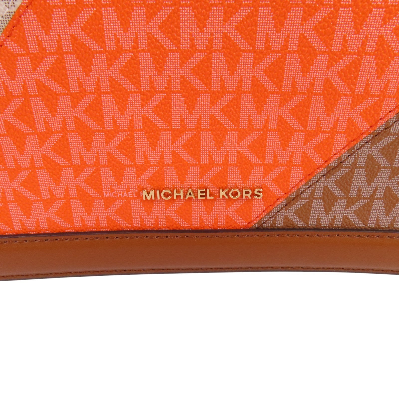 Michael Kors 塗層帆布Shoulder Bag金扣鏈帶肩背袋