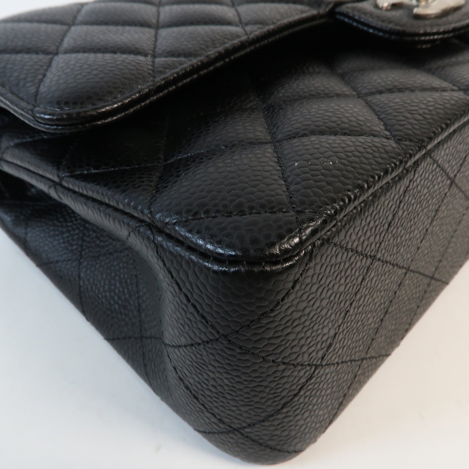 CHANEL 牛皮皮革Classic 25銀扣鏈帶肩背袋