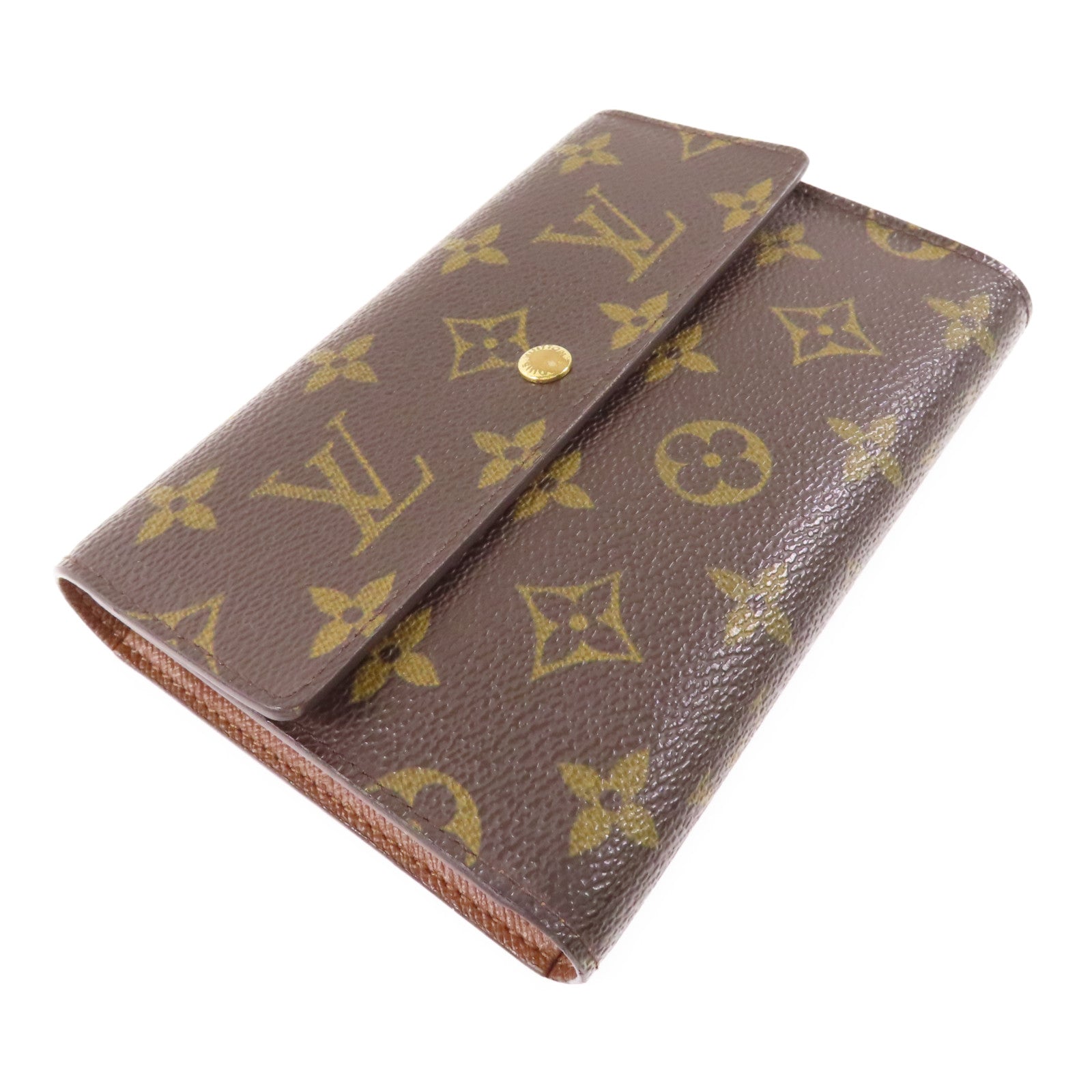 LOUIS VUITTON Monogram Porte Tresor Etui Papiers金扣錢包