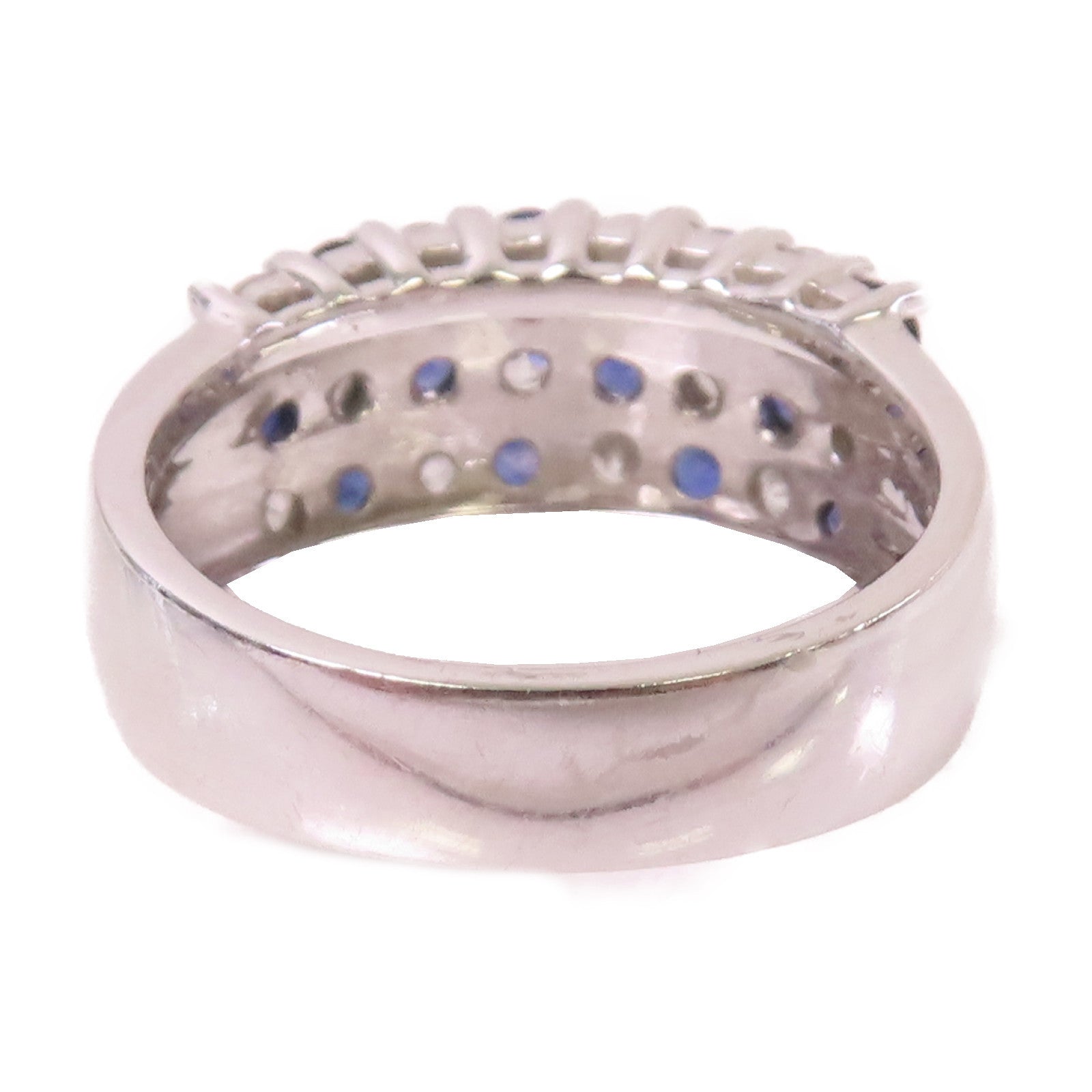 JEWELRY **【激減優惠】18K白金/1.457ct藍寶石/0.15ct鑽石Sapphire Ring戒指US#6.75