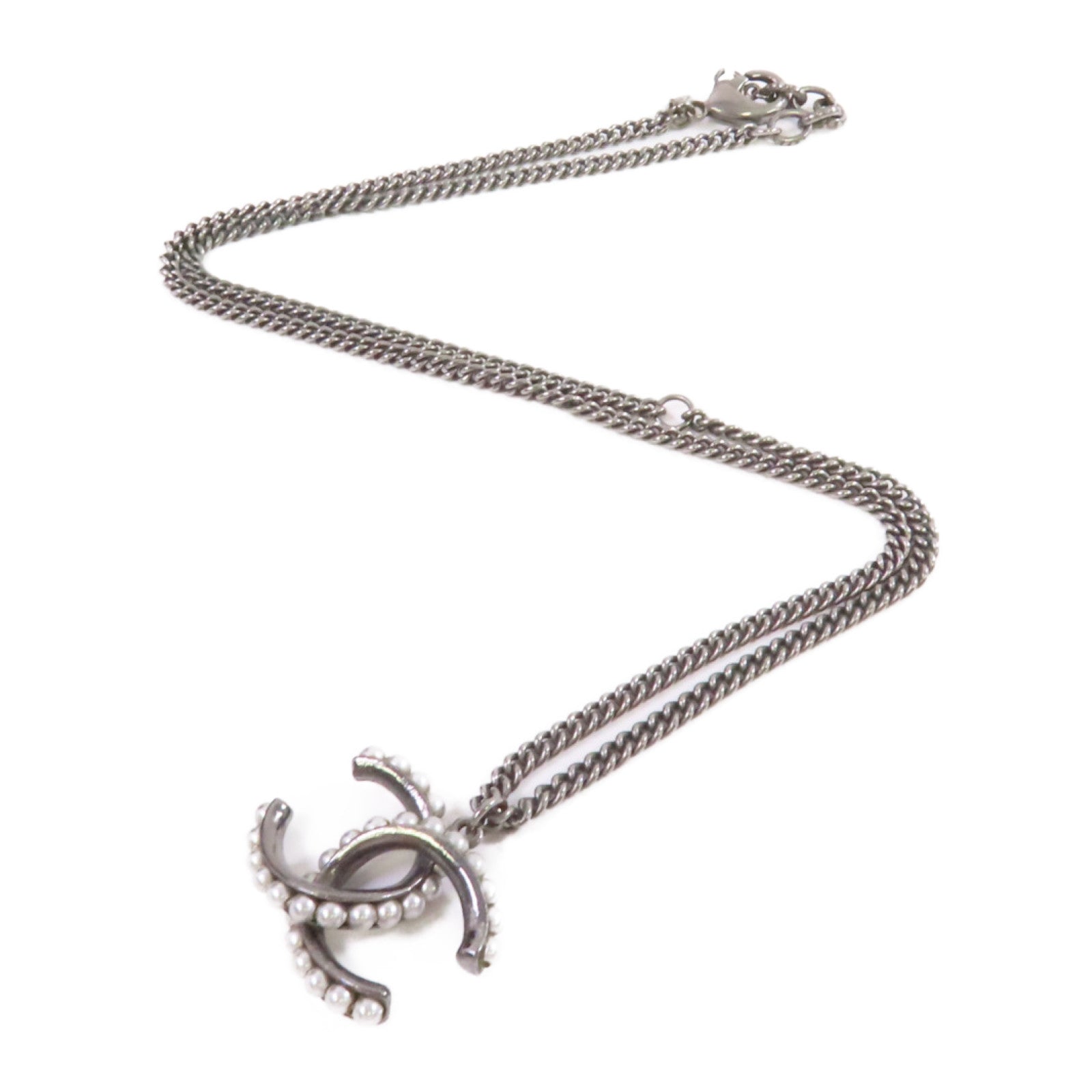 CHANEL 仿珍珠/金屬CC Necklace項鏈