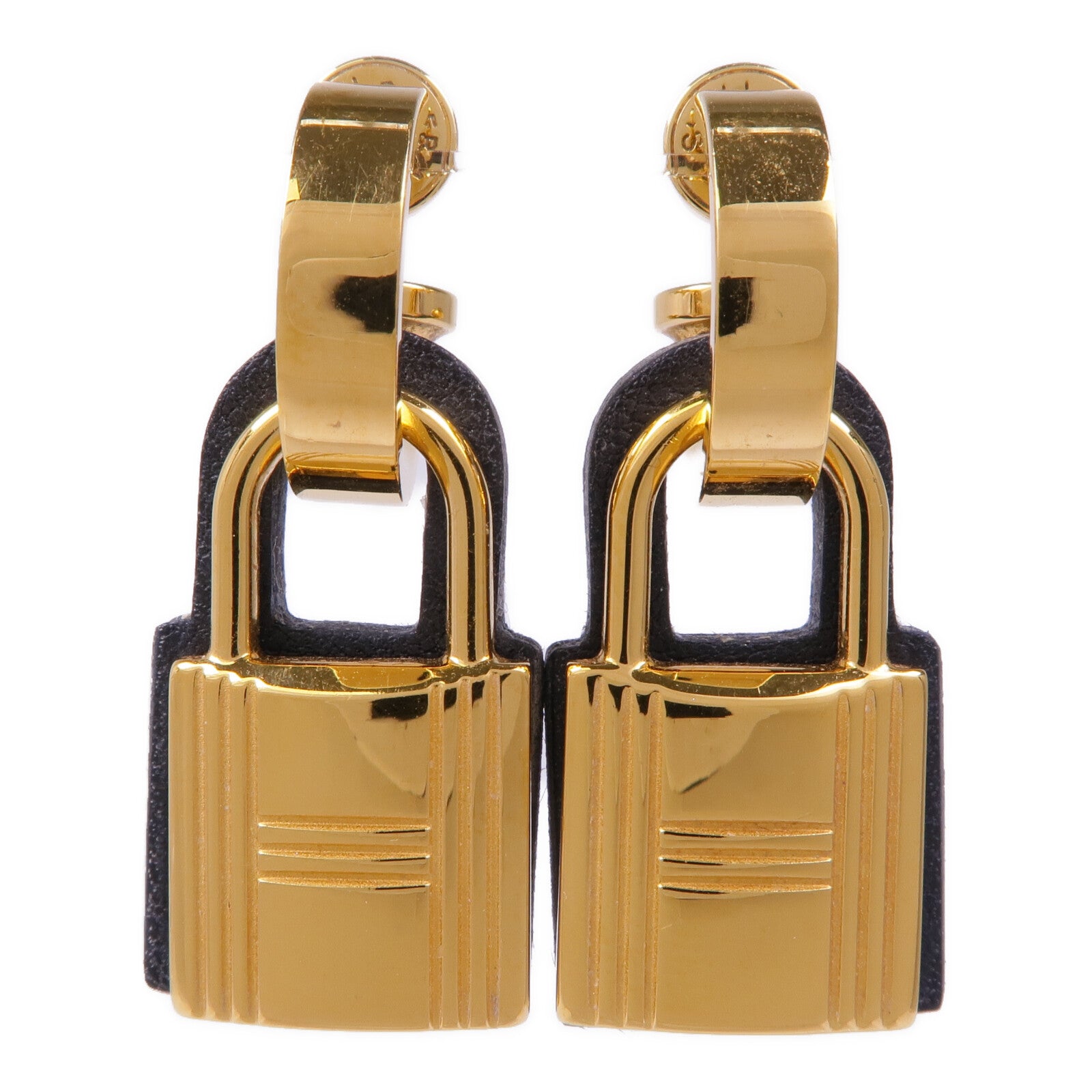 HERMES 金屬/皮革O'Kelly Earrings耳環