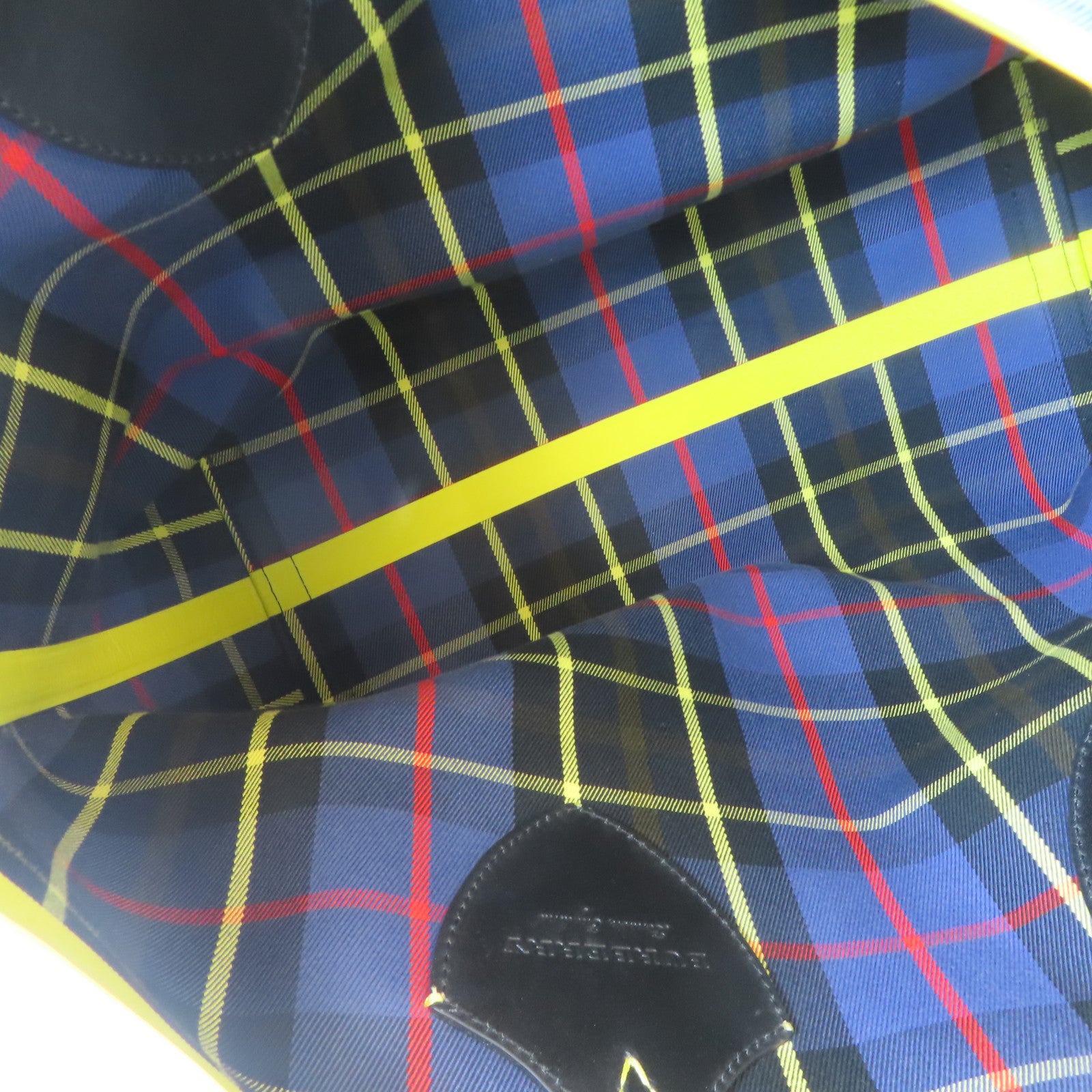 BURBERRY 帆布Tote Bag肩背袋綠色/黃色