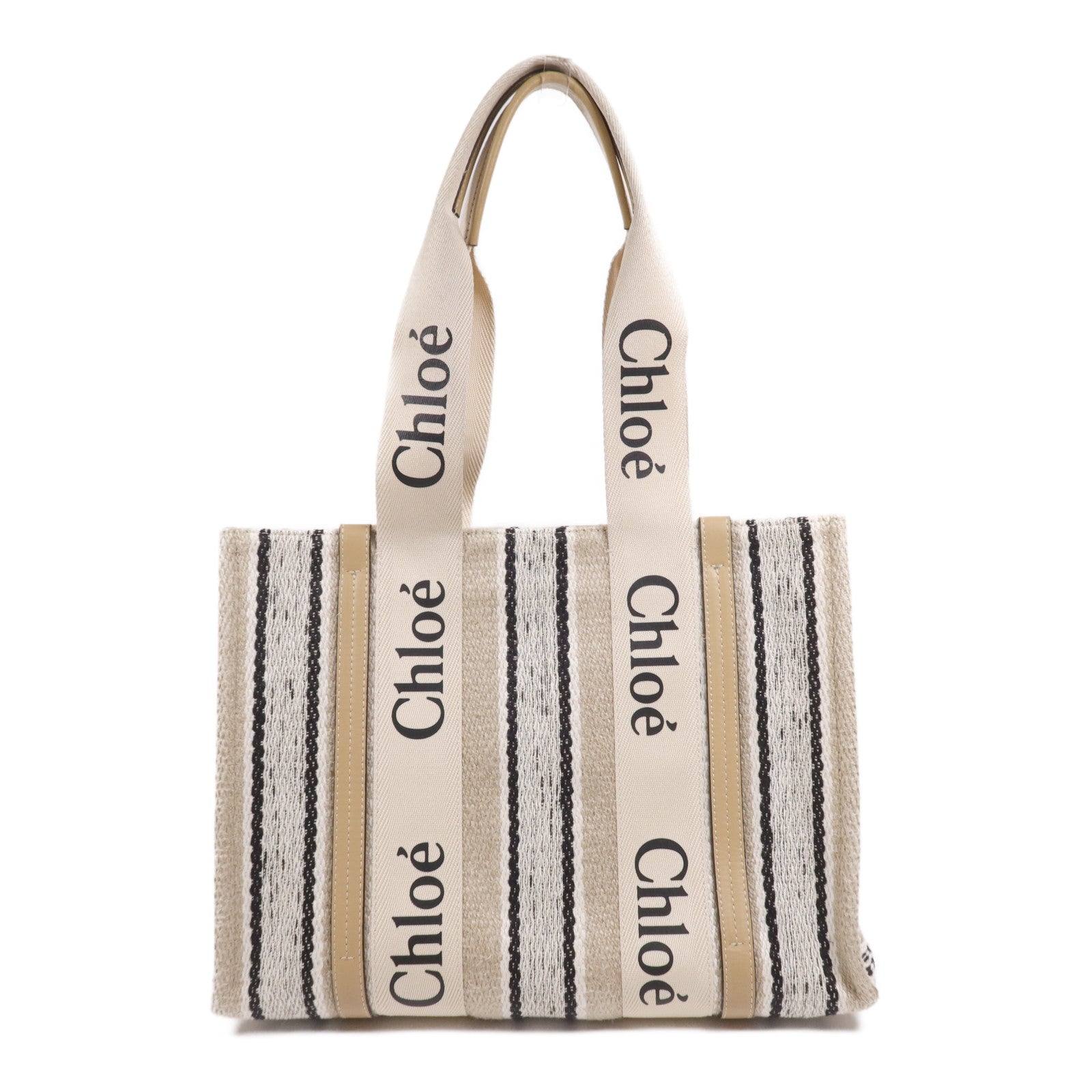 Chloe 帆布Woody Medium Tote手挽袋