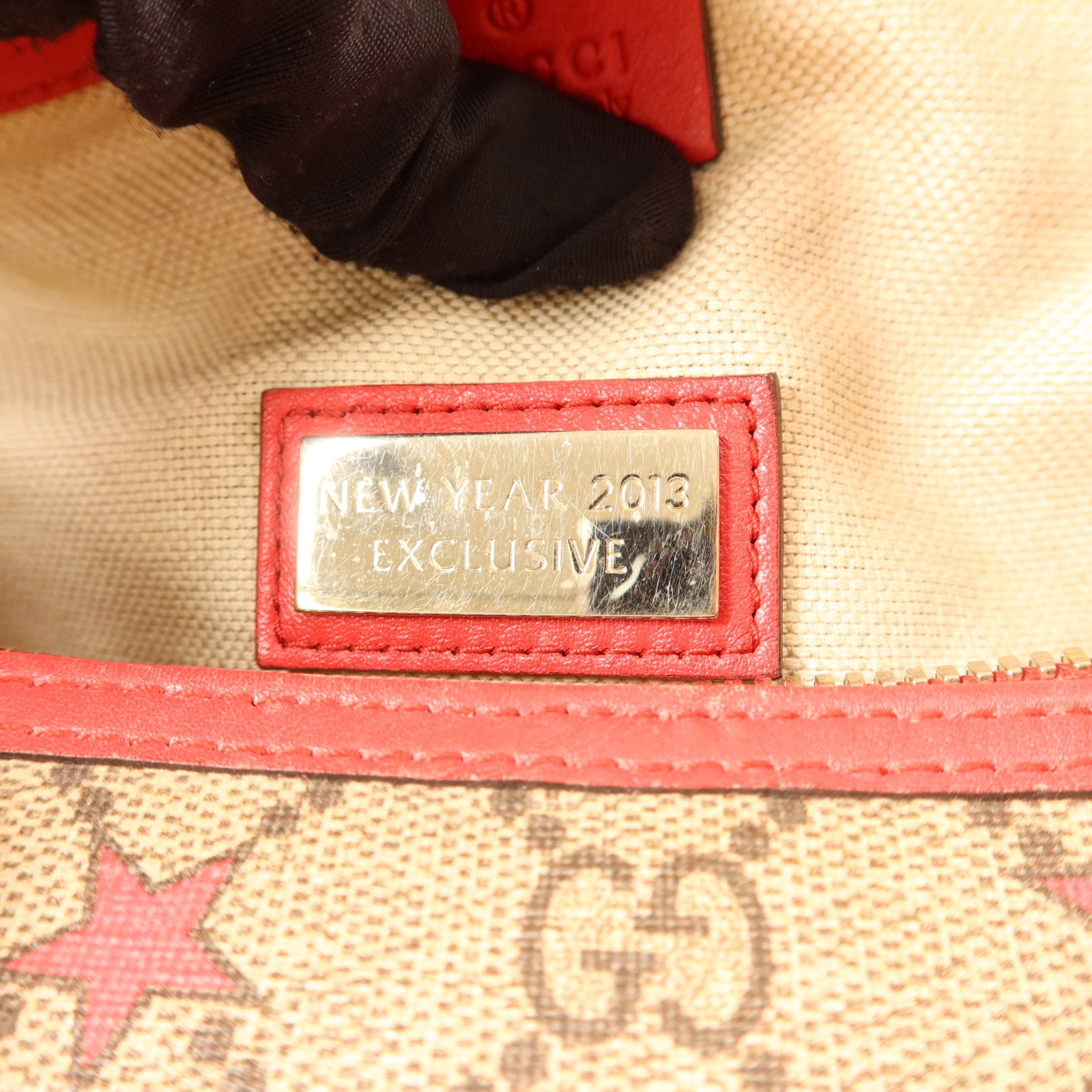 GUCCI 塗層帆布Boston Bag金扣手挽袋