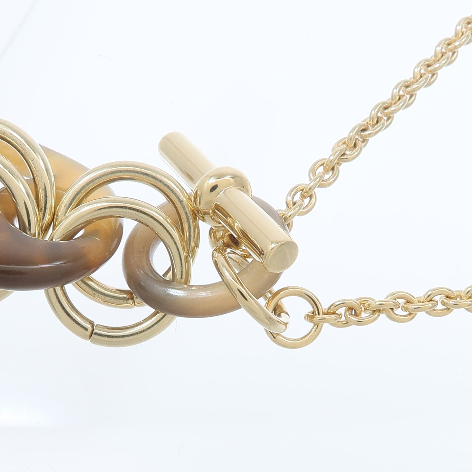 HERMES 水牛角/金屬Eurydice Pendant Small項鍊