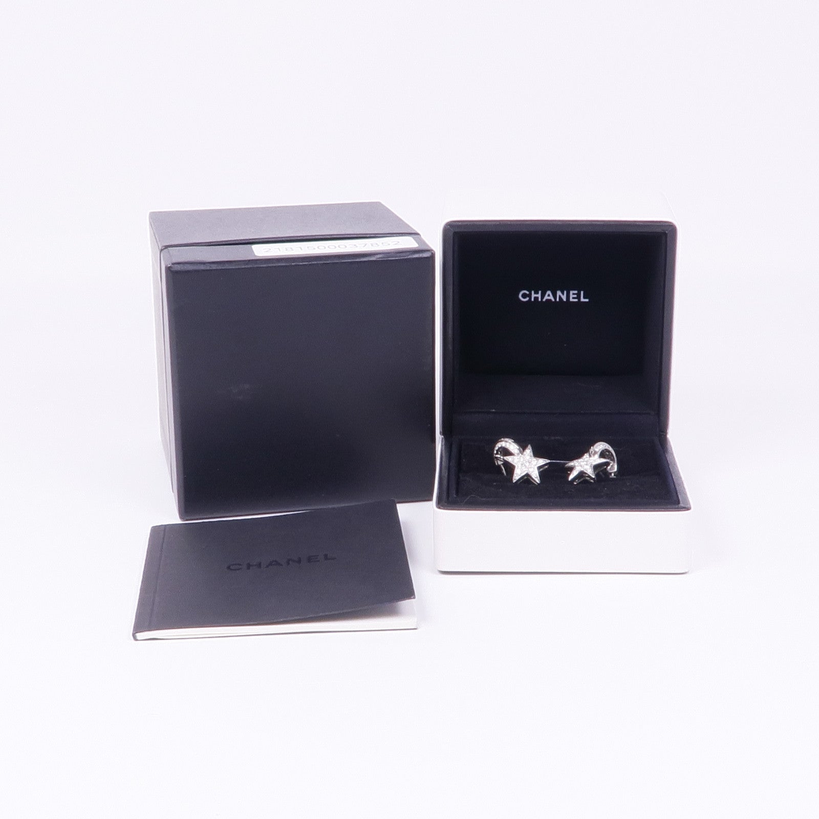 CHANEL 18K白金Etoile Mini-Hoops Diamond Earrings鑽石耳環