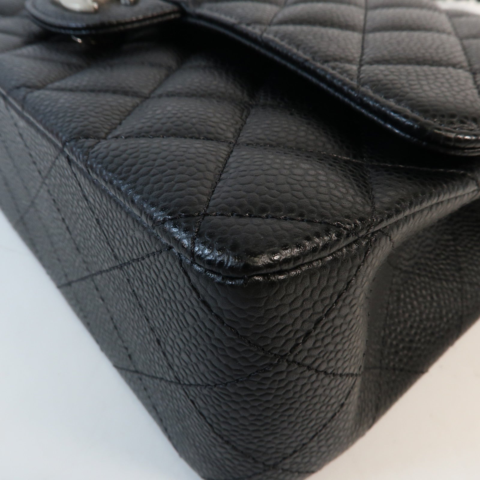 CHANEL 【激減優惠】牛皮皮革Classic 25銀扣鏈帶肩背袋