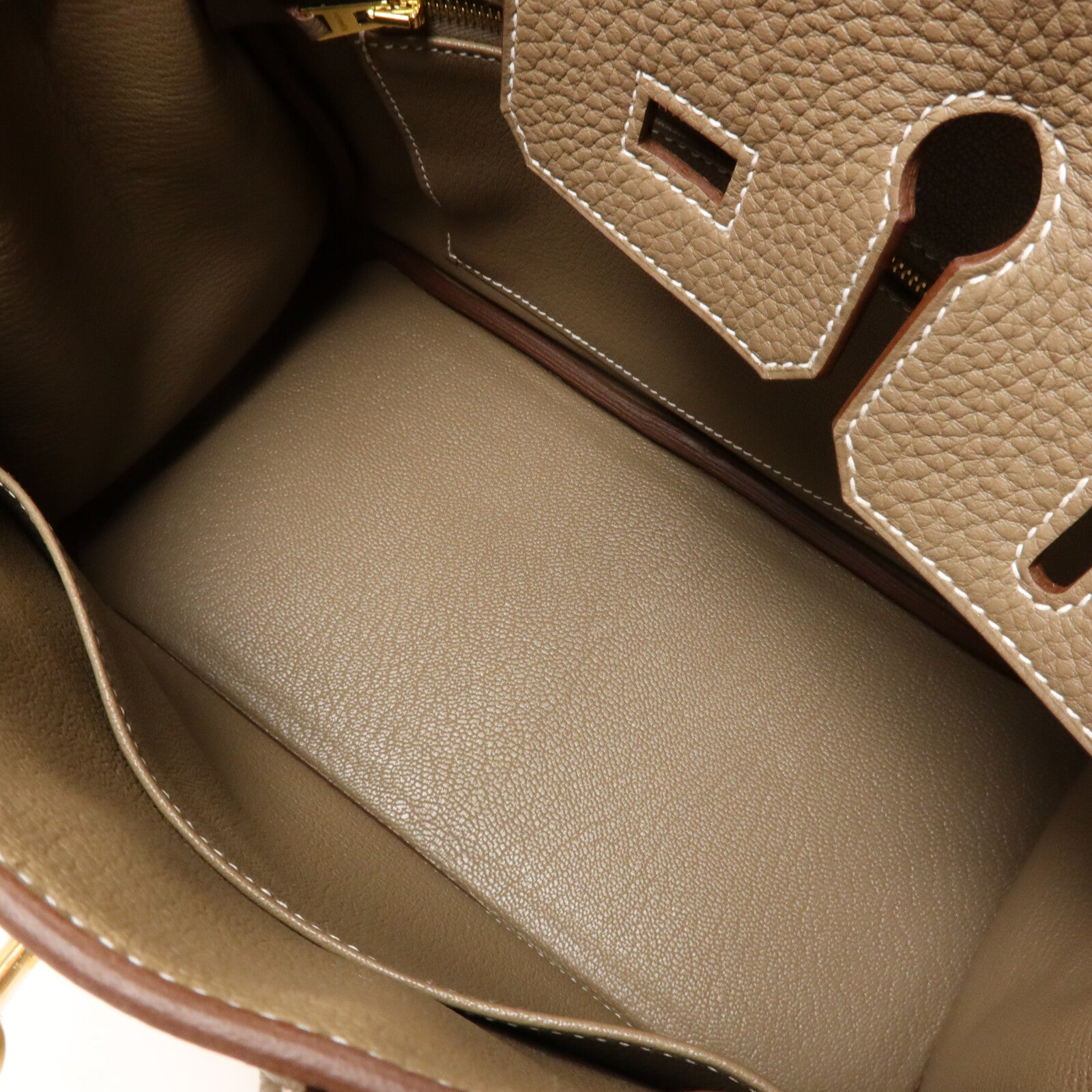 HERMES Togo皮革Birkin 25手挽袋Etoupe