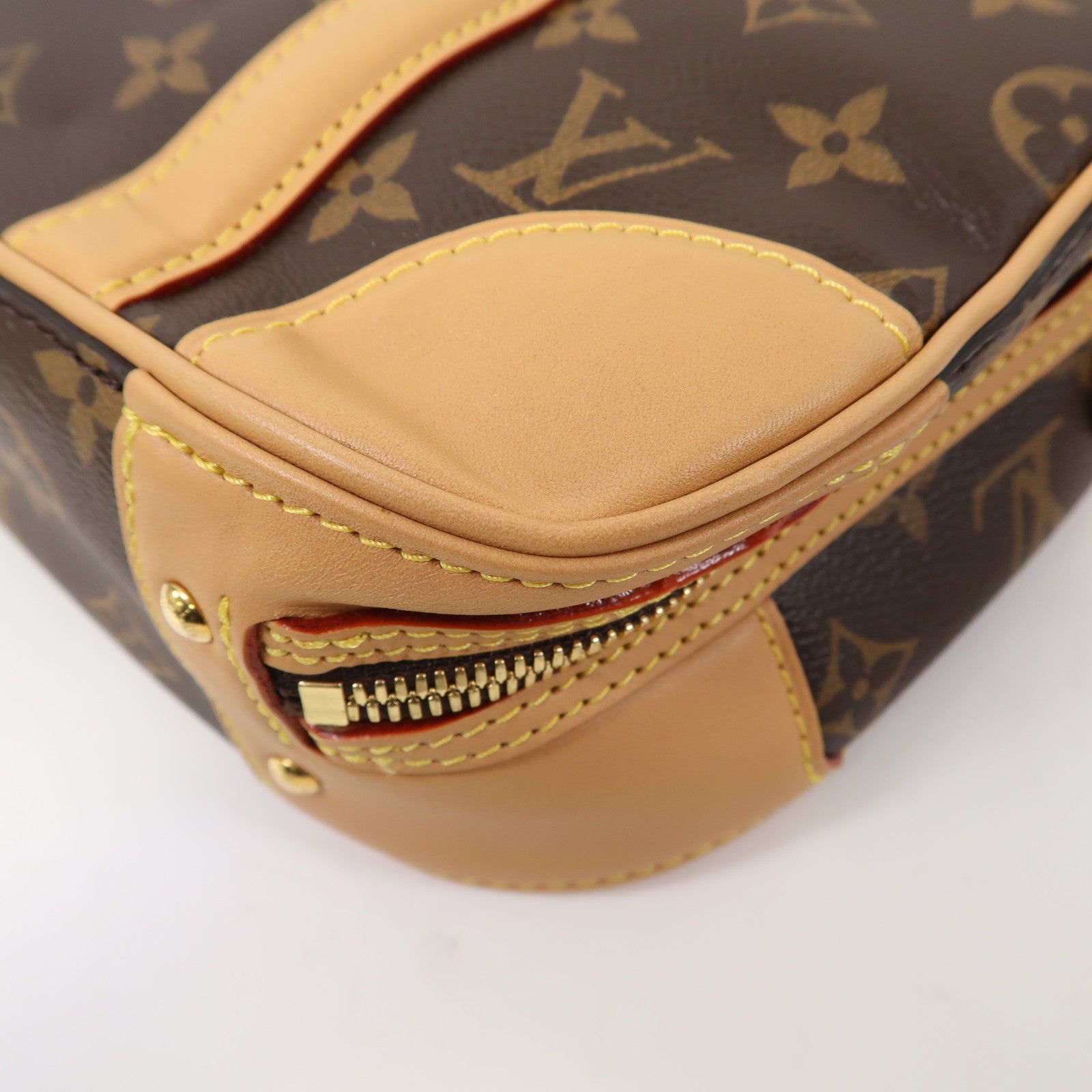 LOUIS VUITTON Monogram Valisette PM金扣手挽肩背兩用袋啡色