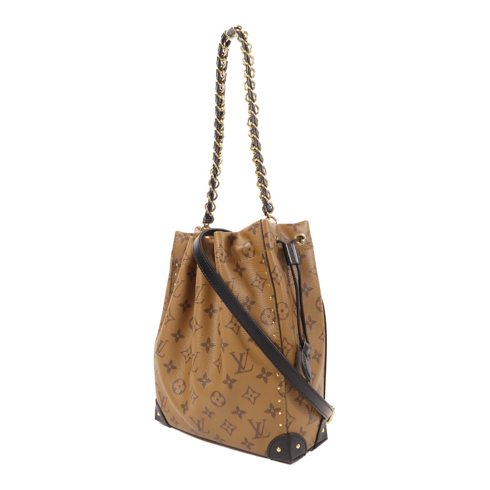 LOUIS VUITTON Monogram Reverse Noe Trunk PM手挽肩背兩用袋