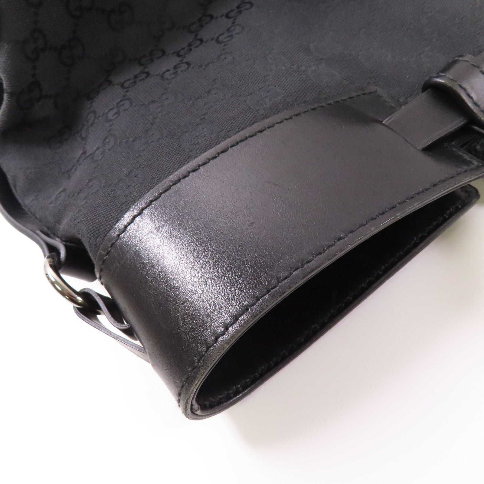 GUCCI 帆布Hand Bag銀扣手挽袋