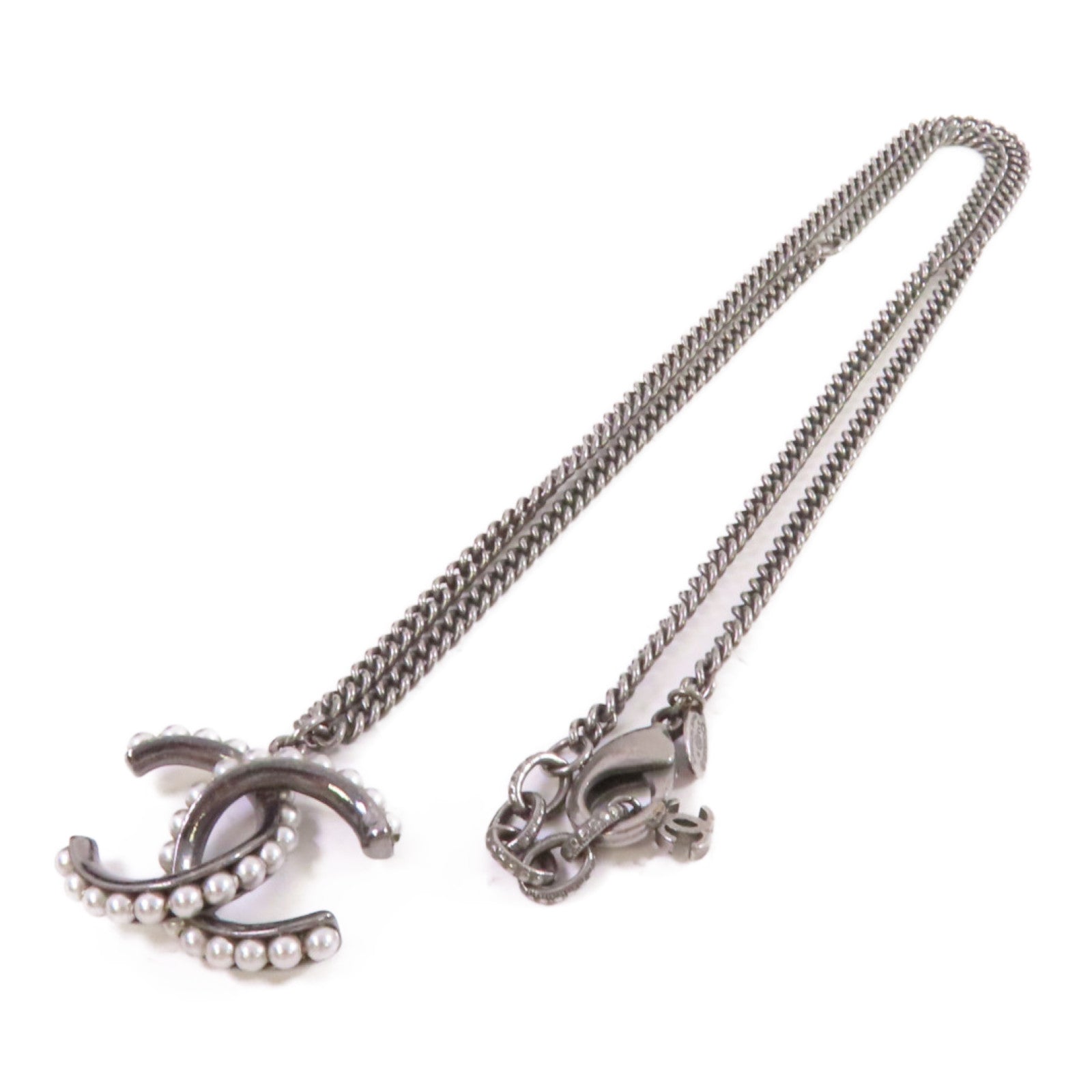 CHANEL 仿珍珠/金屬CC Necklace項鏈